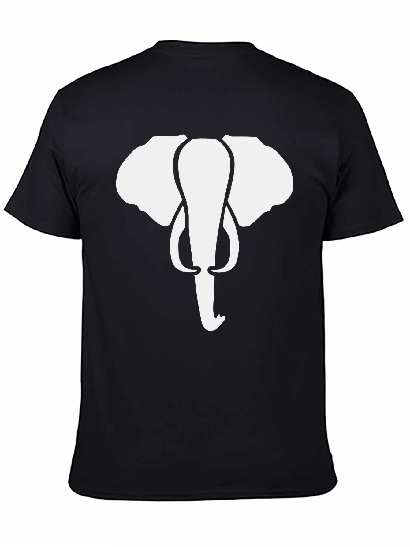 Elephant Graphic Tee - Black Cotton T-Shirt