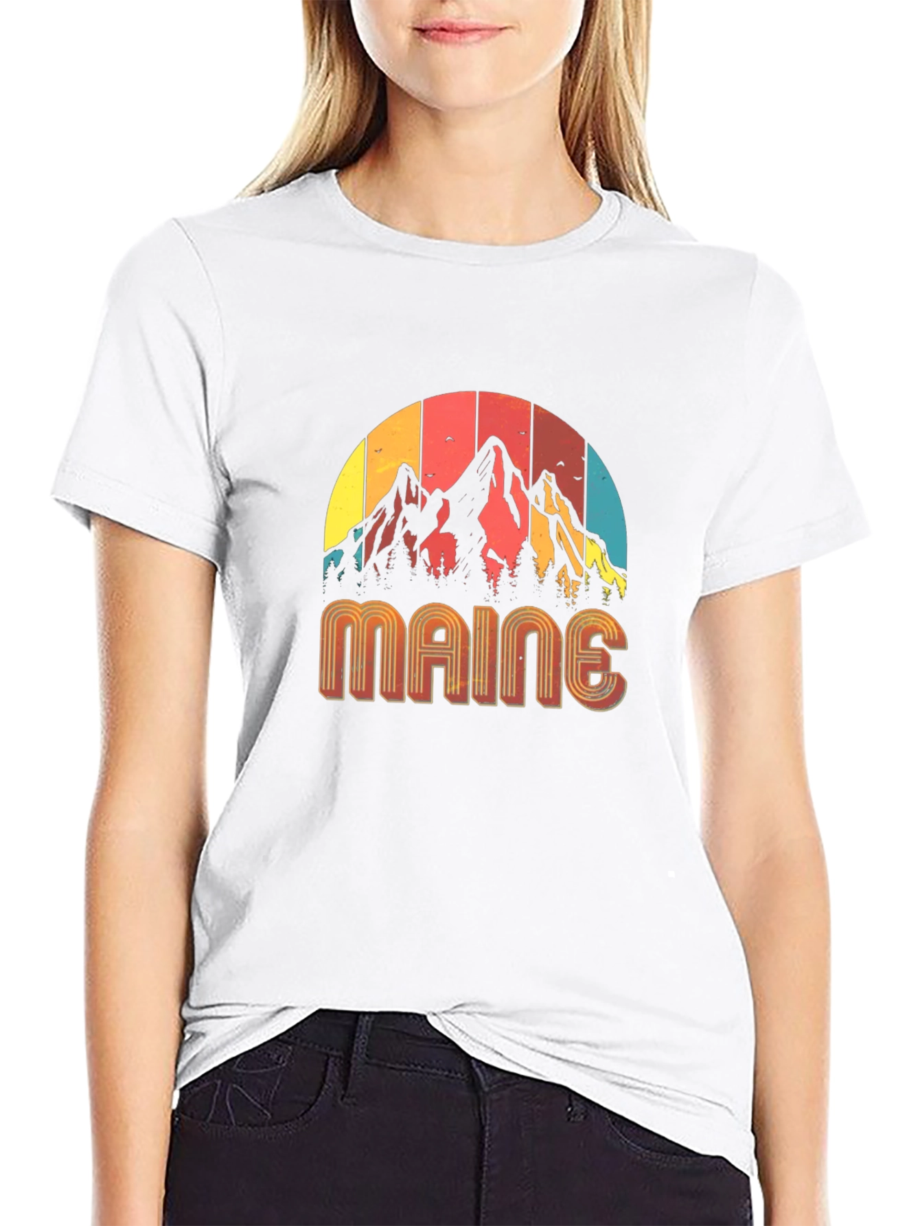 Maine Mountain Retro T-Shirt