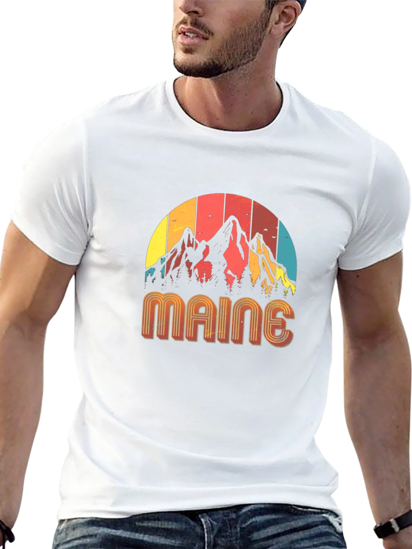 Maine Mountain Retro T-Shirt