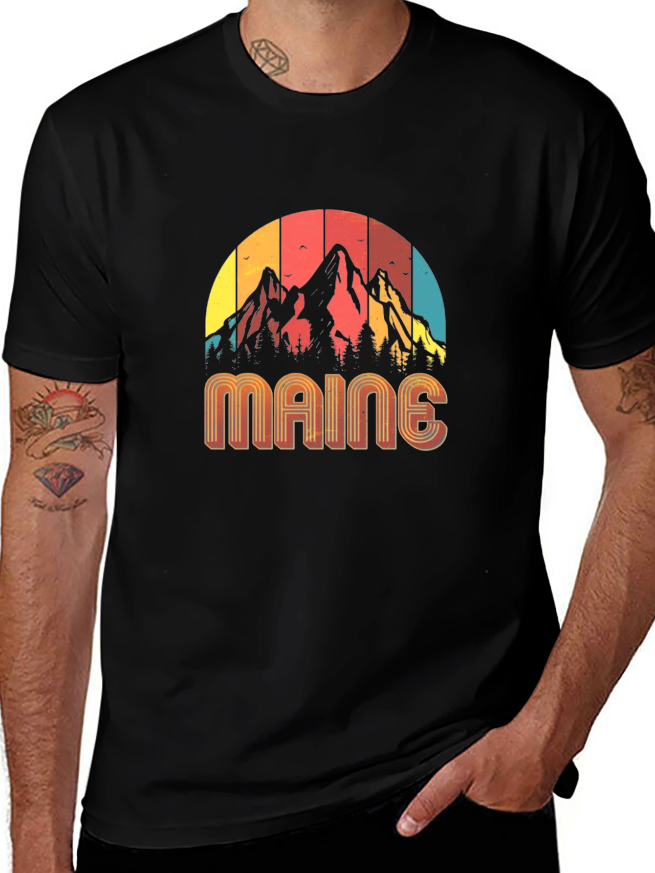 Maine Mountain Retro T-Shirt