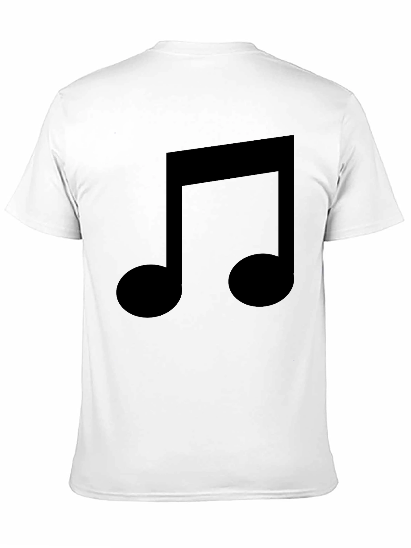 Music Note Graphic Tee - Black Cotton T-Shirt