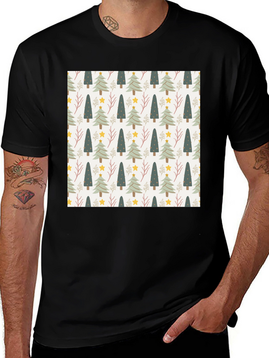 Festive Holiday Tree Pattern Tee