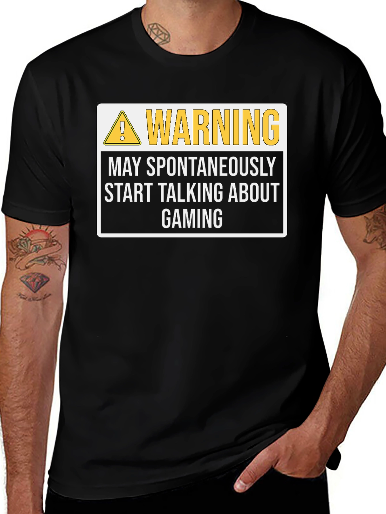 Warning May Spontaneously Start Talking About Gaming T-Shirt