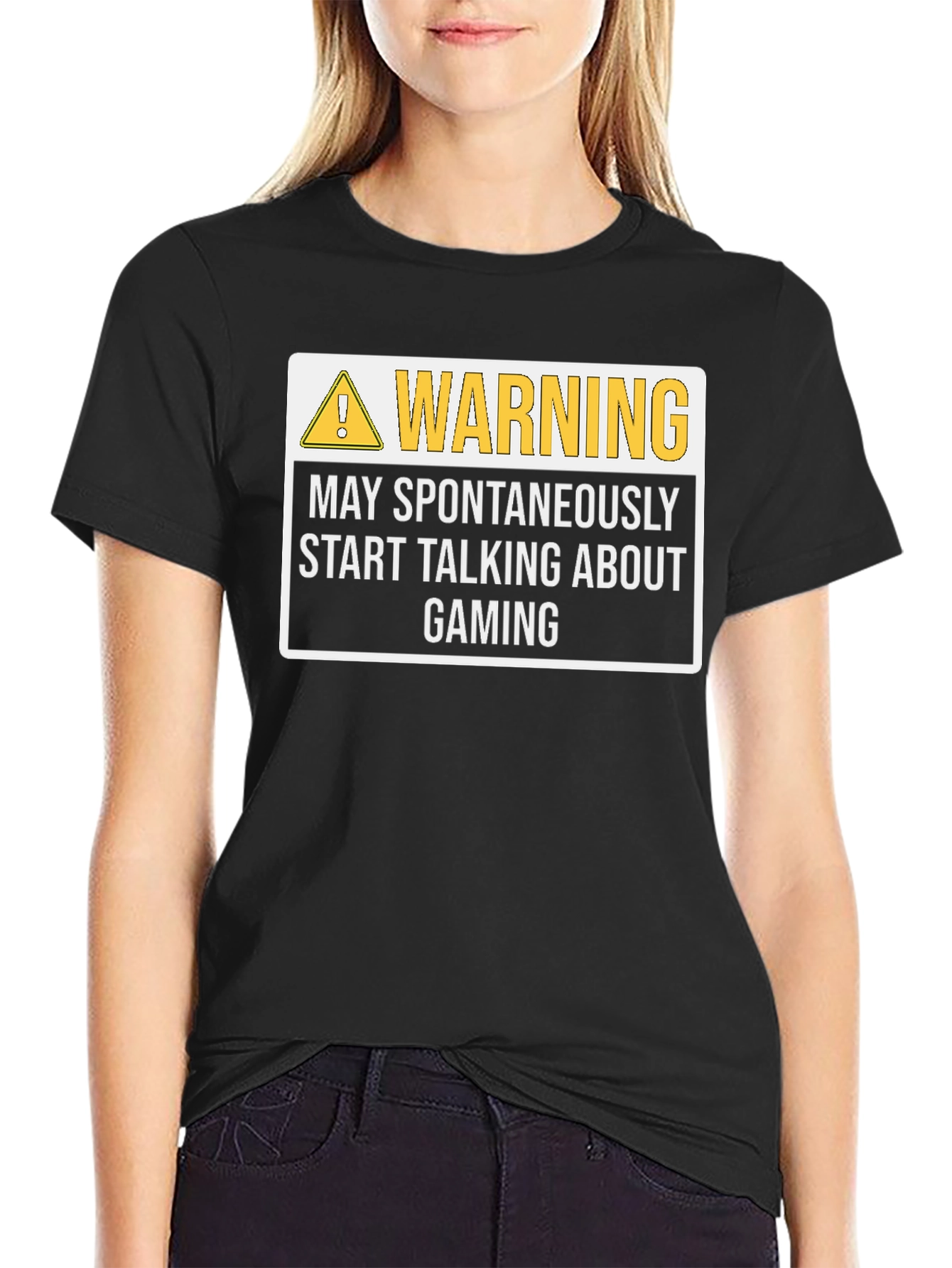 Warning May Spontaneously Start Talking About Gaming T-Shirt