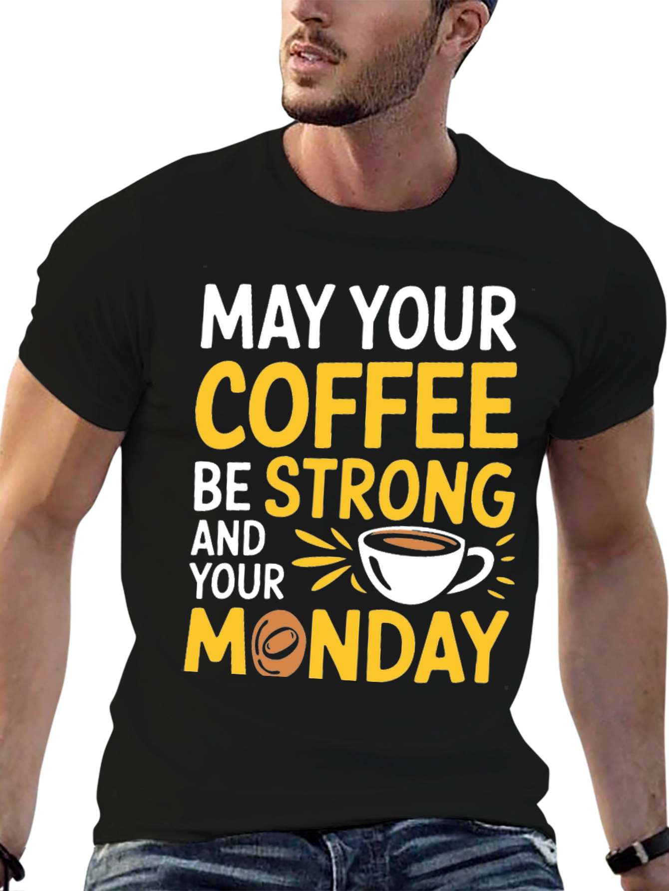 Funny Coffee Monday Graphic T-Shirt