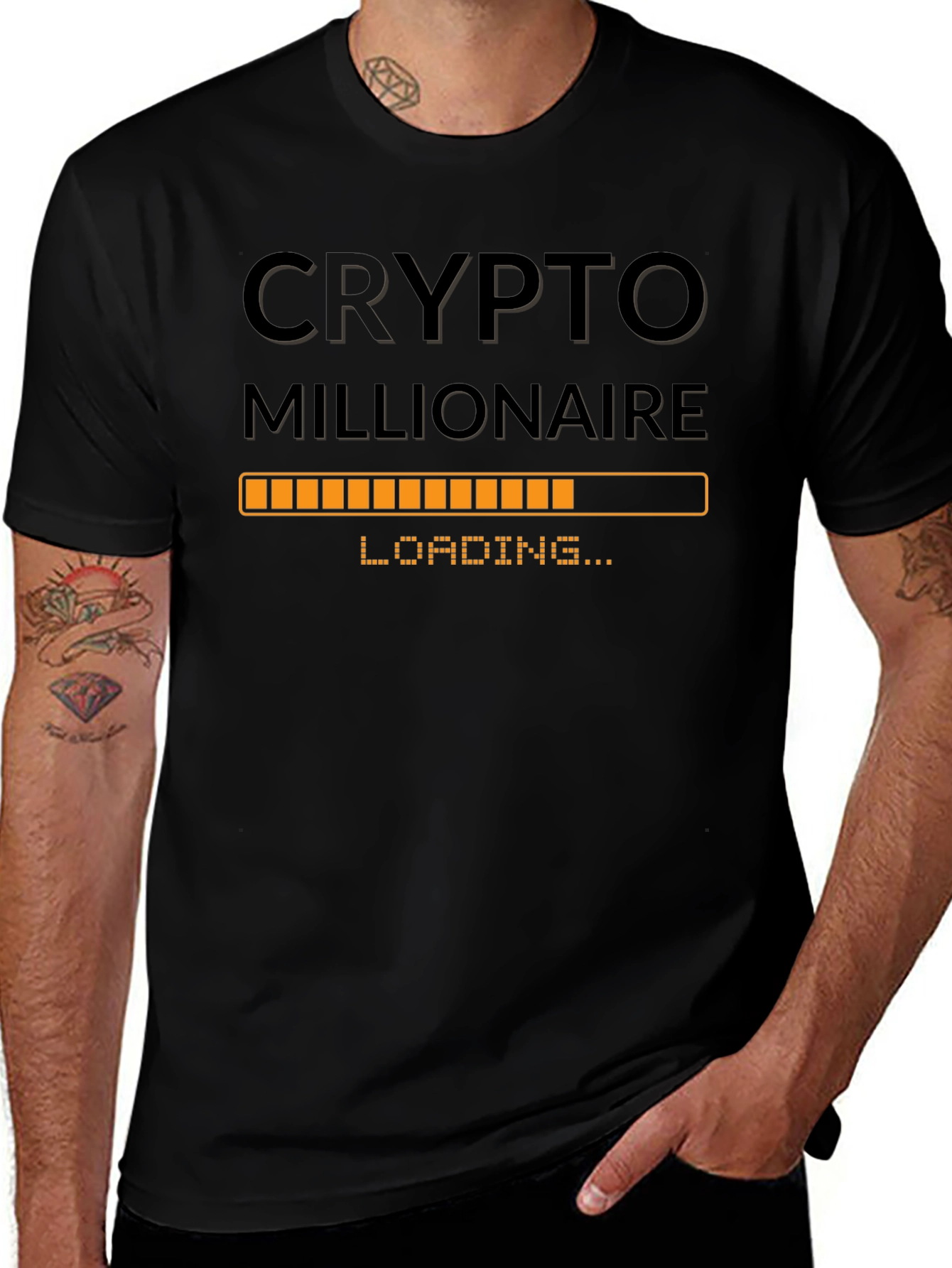 Crypto Millionaire Loading T-Shirt - Black
