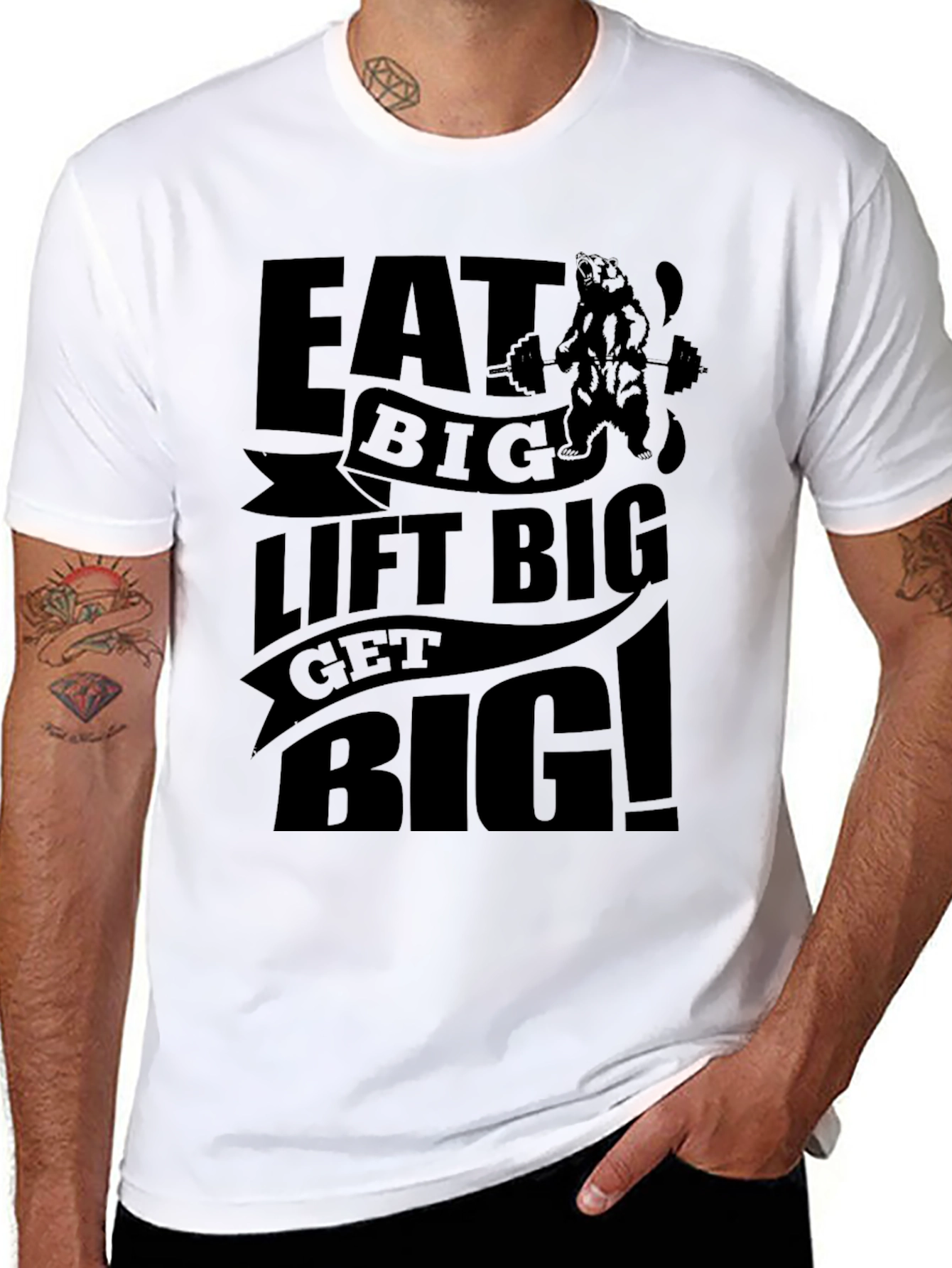 Eat Big Lift Big T-Shirt - Gym & Fitness
