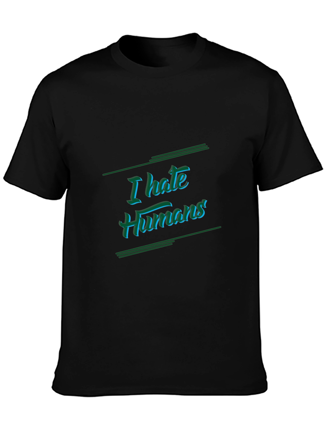 I Hate Humans Black Graphic Tee