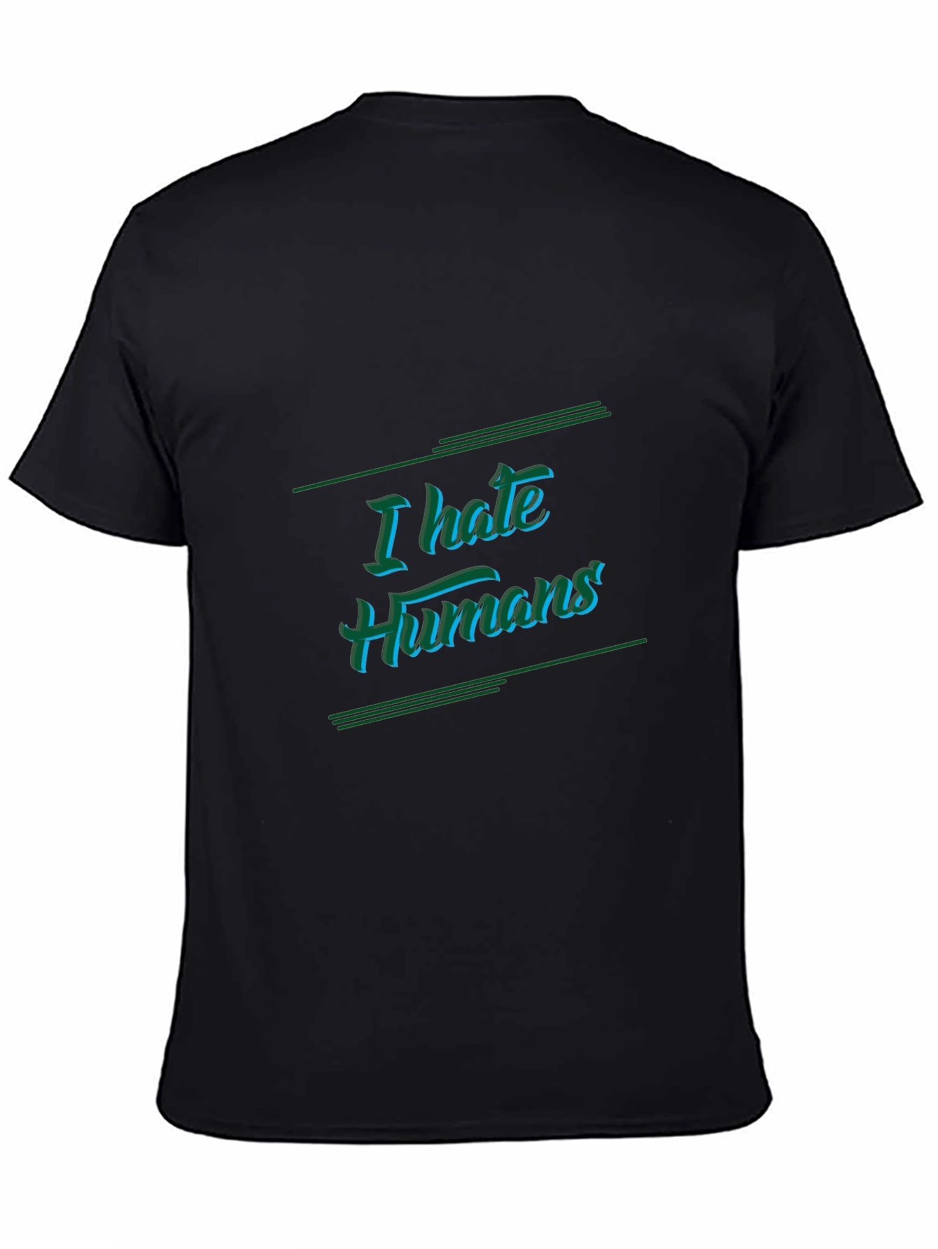 I Hate Humans Black Graphic Tee