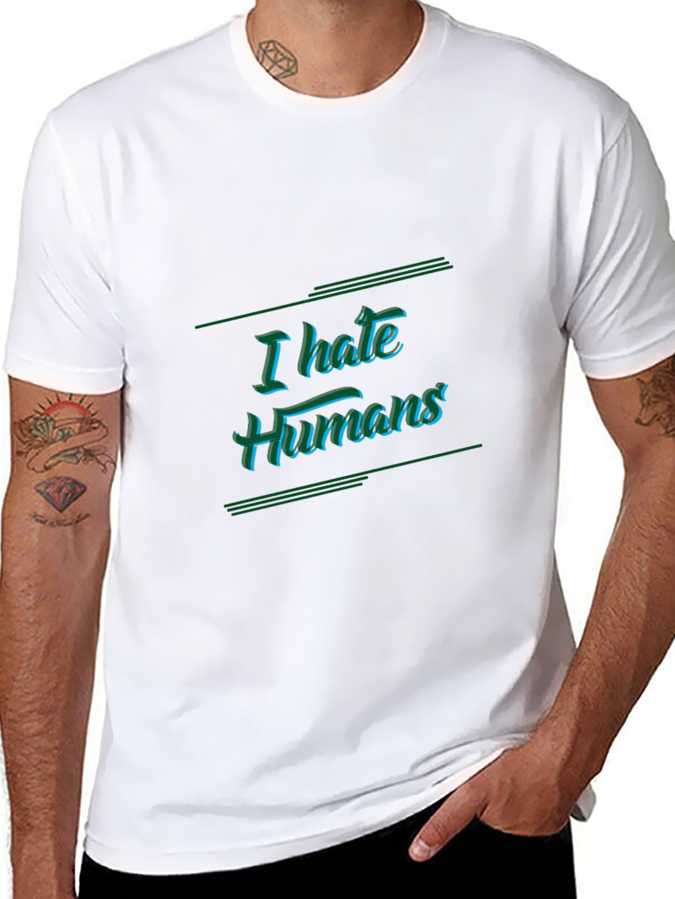 I Hate Humans Black Graphic Tee