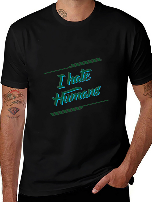 I Hate Humans Black Graphic Tee
