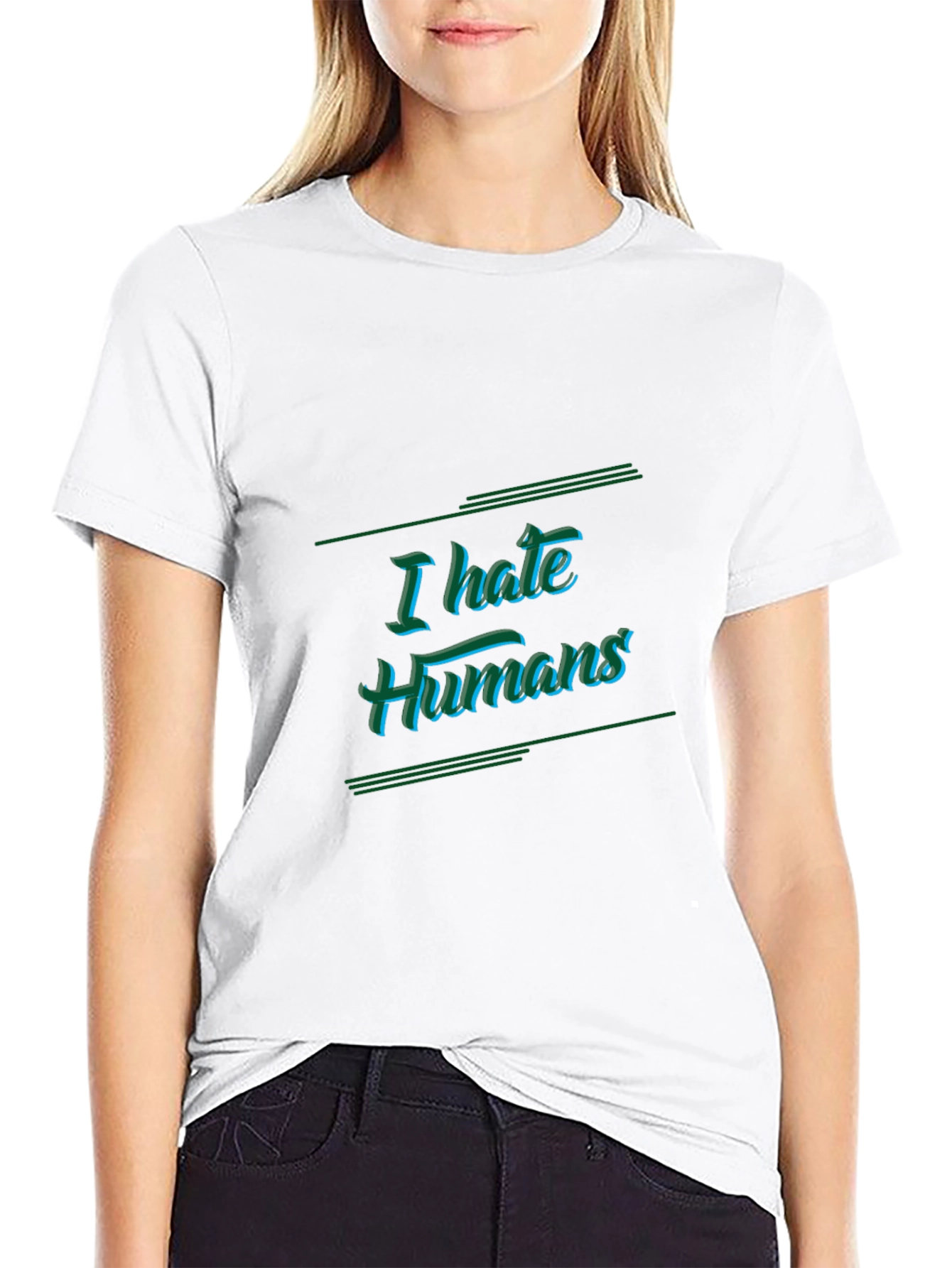 I Hate Humans Black Graphic Tee