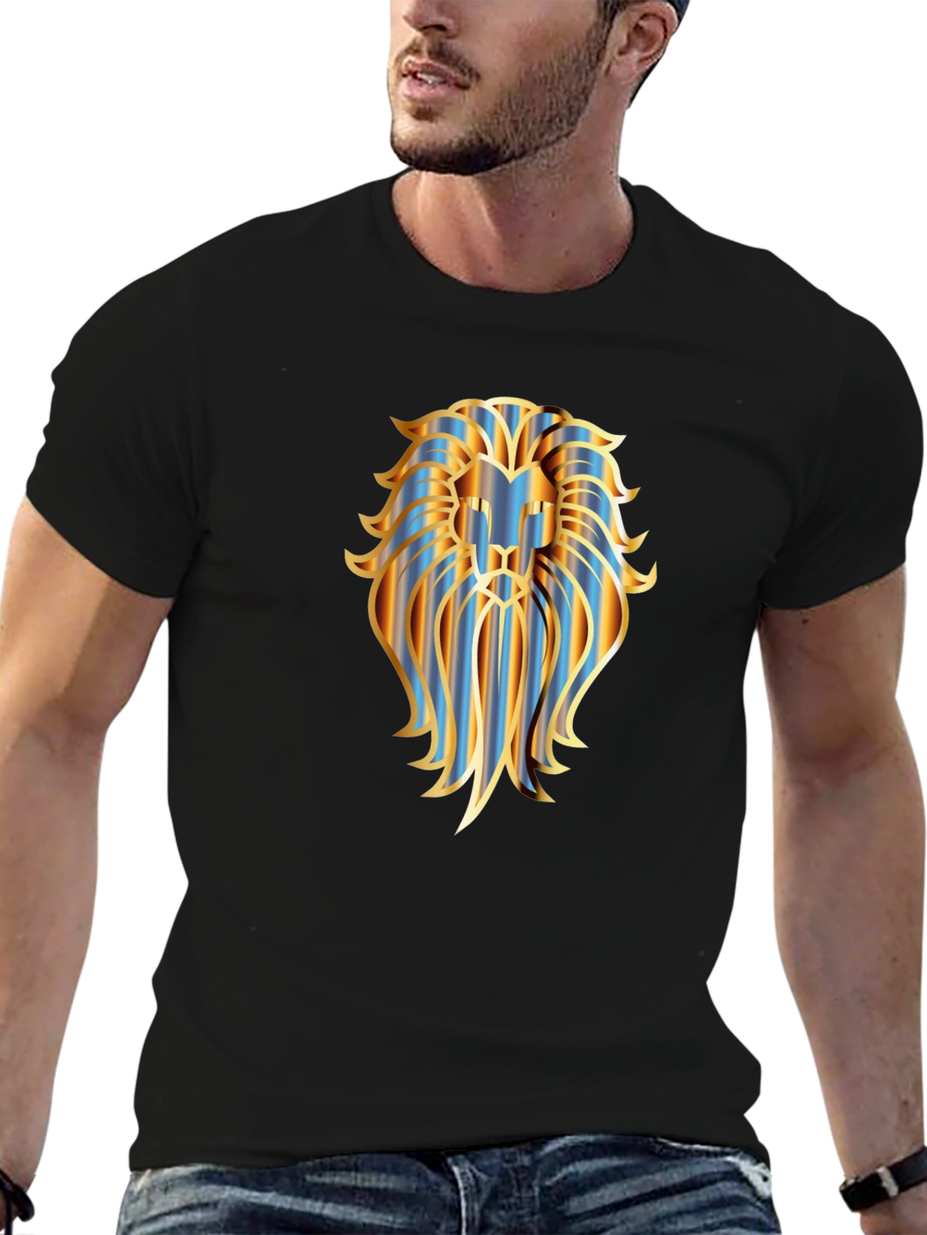Lion Graphic Black T-Shirt