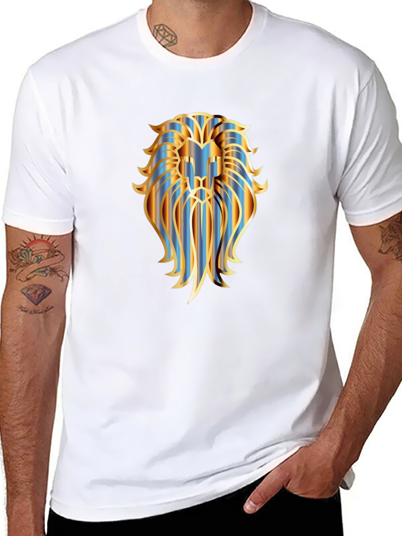 Lion Graphic Black T-Shirt