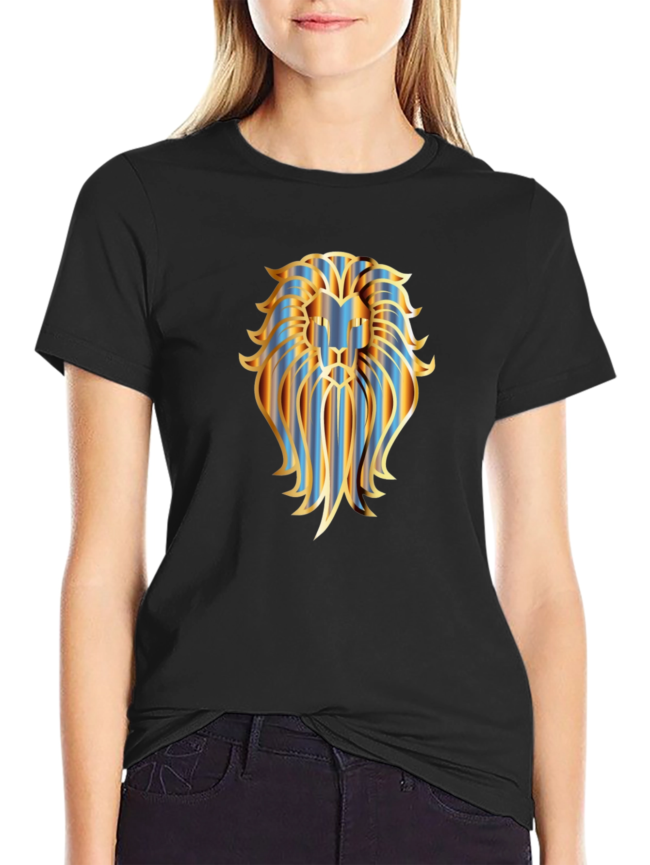 Lion Graphic Black T-Shirt