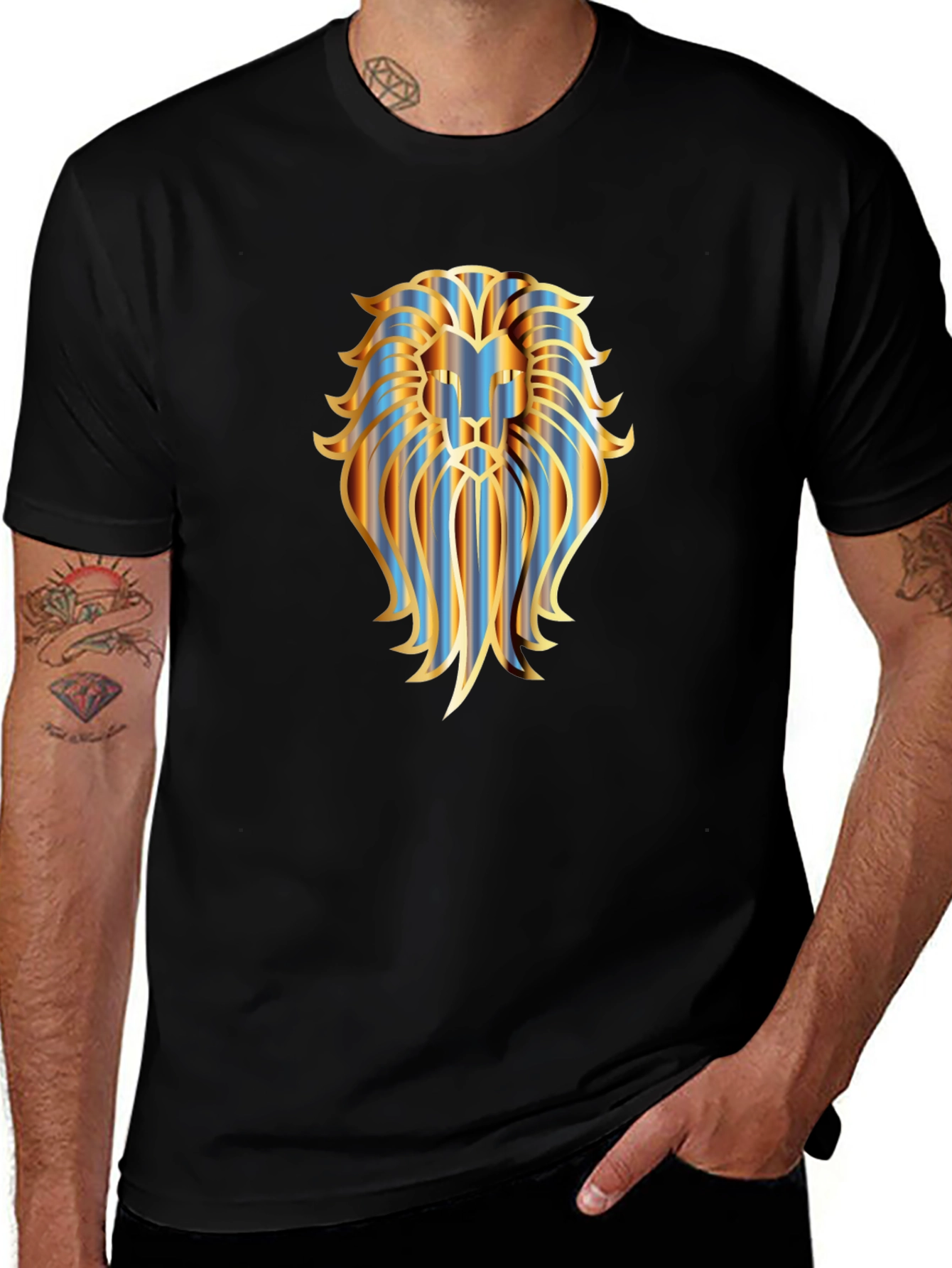Lion Graphic Black T-Shirt