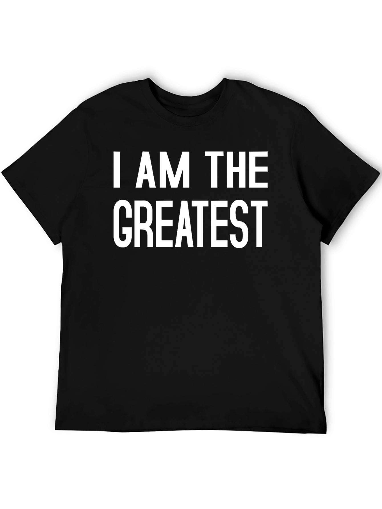 I AM THE GREATEST Black Graphic Tee Shirt