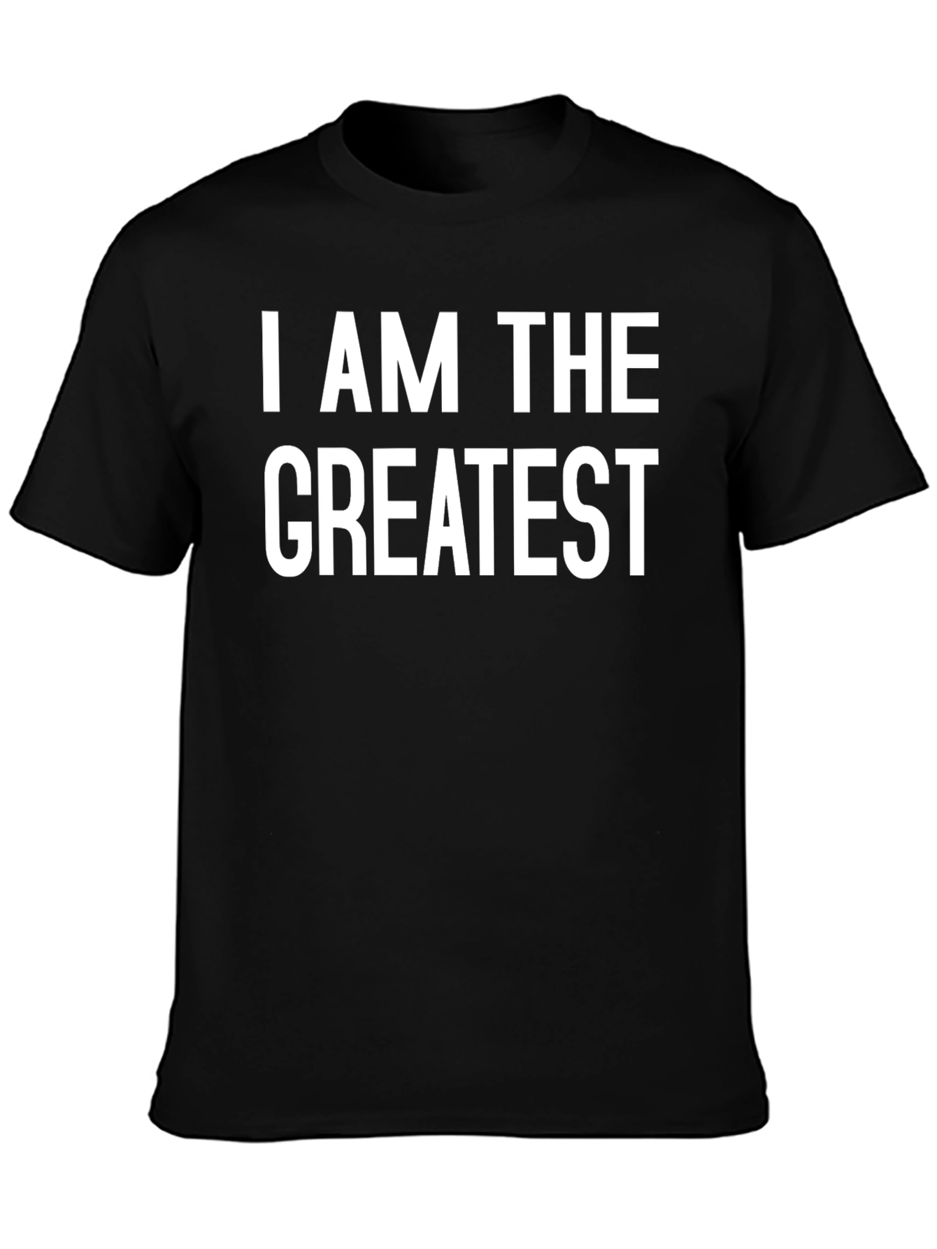 I AM THE GREATEST Black Graphic Tee Shirt