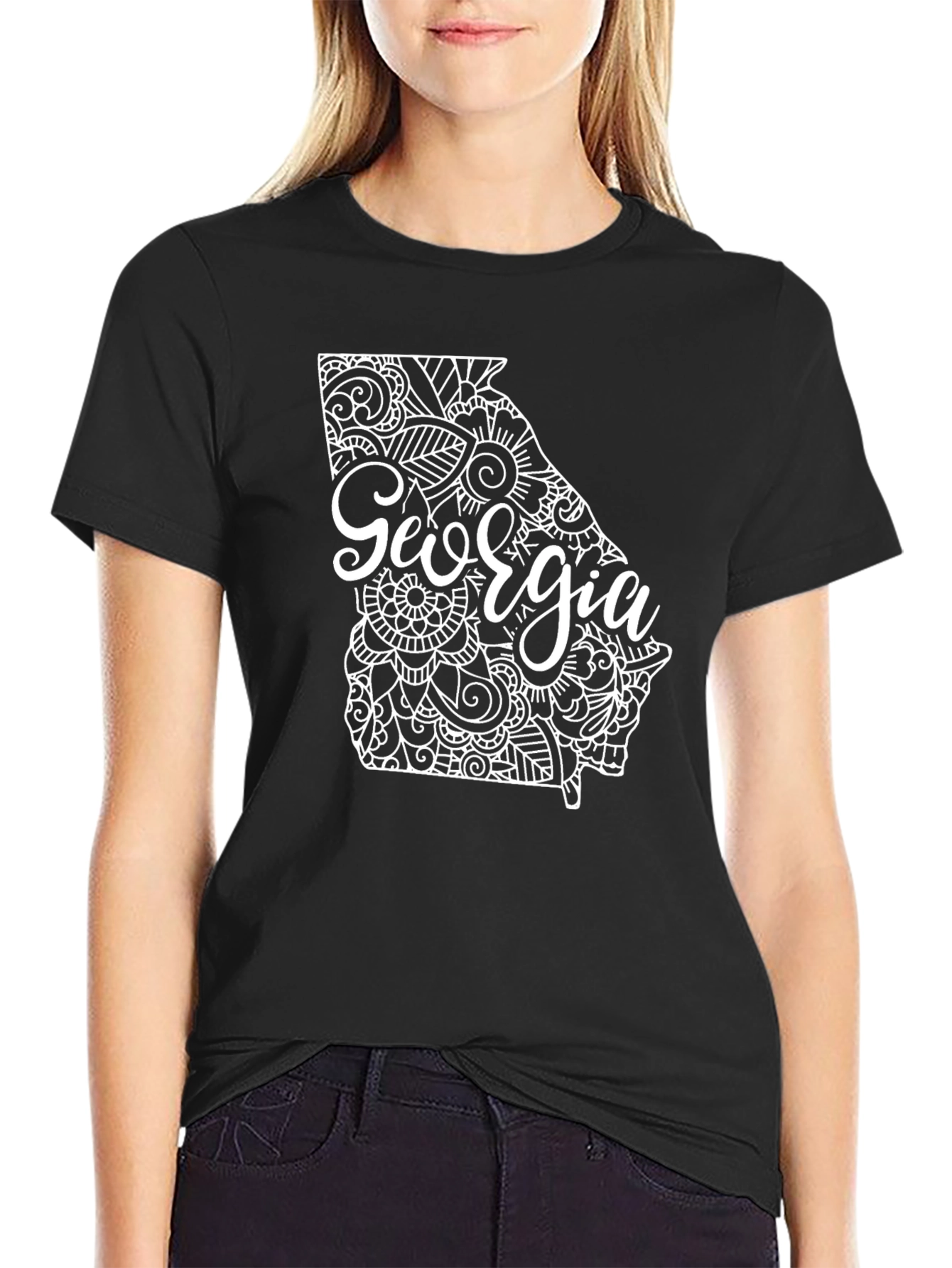 Georgia State Pride Graphic Tee - Black