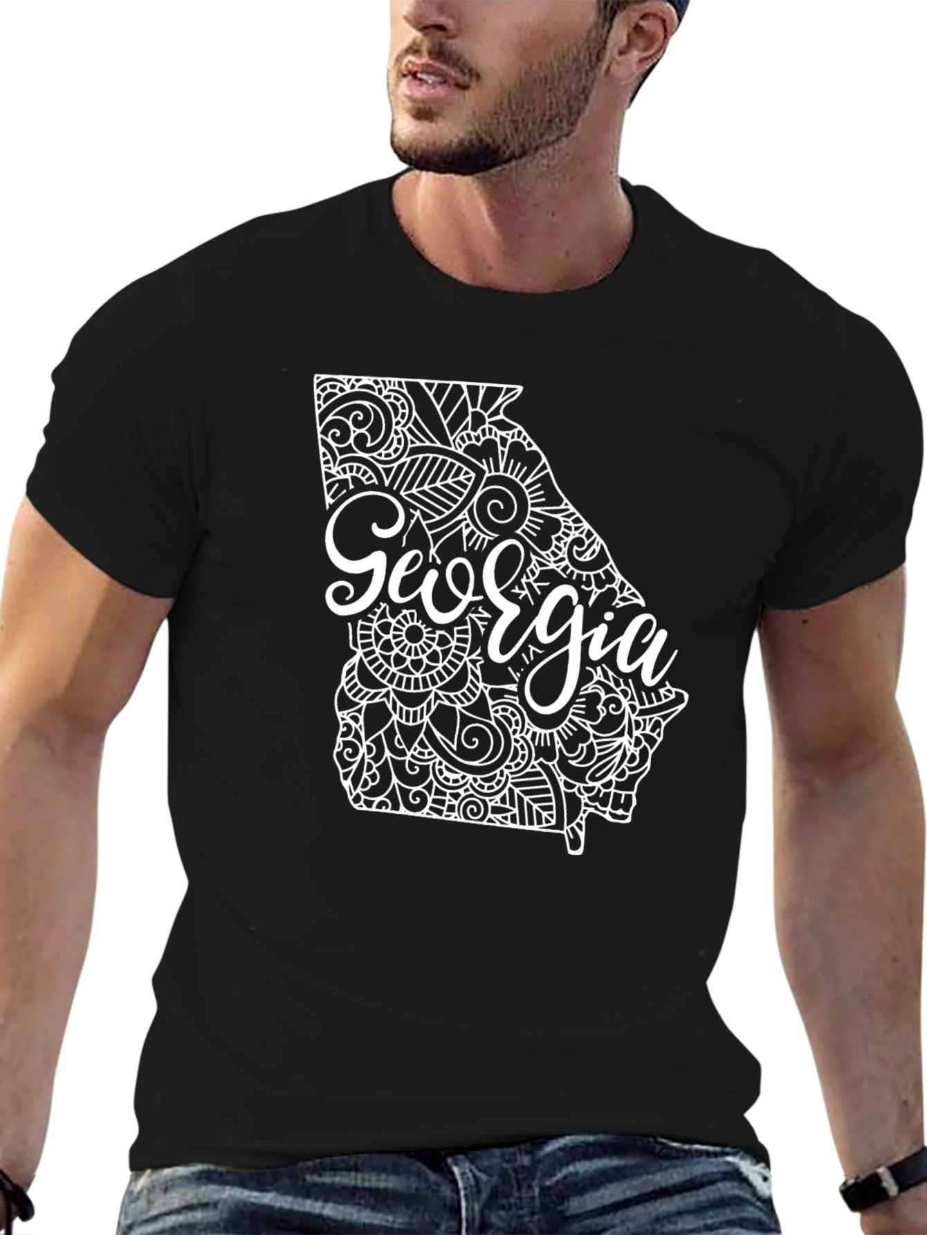 Georgia State Pride Graphic Tee - Black