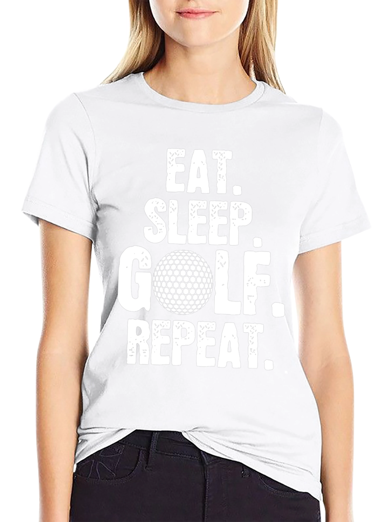 Eat Sleep Golf Repeat Funny Golfer T-Shirt