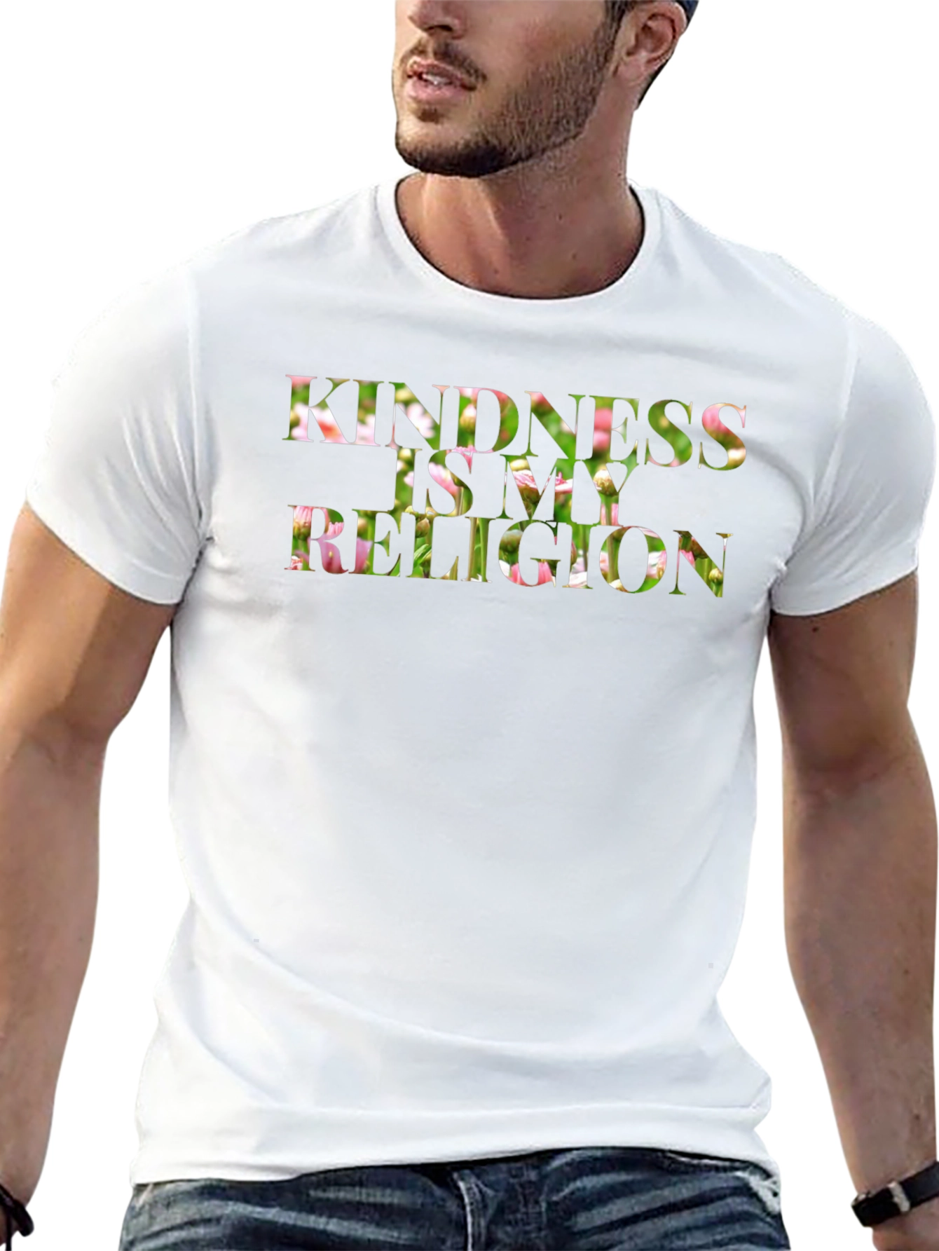 Kindness is My Religion Floral T-Shirt