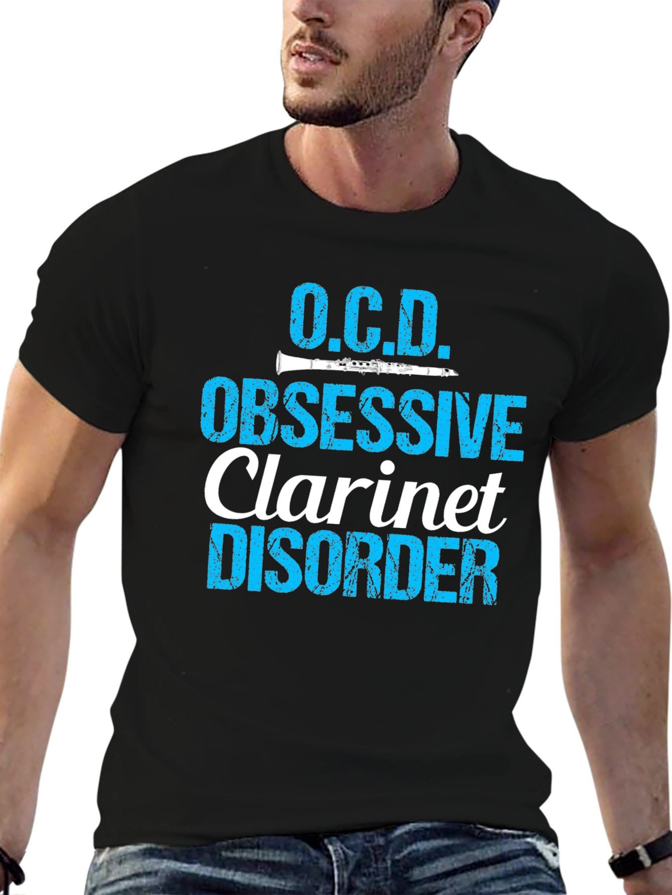 O.C.D. Obsessive Clarinet Disorder Black T-Shirt