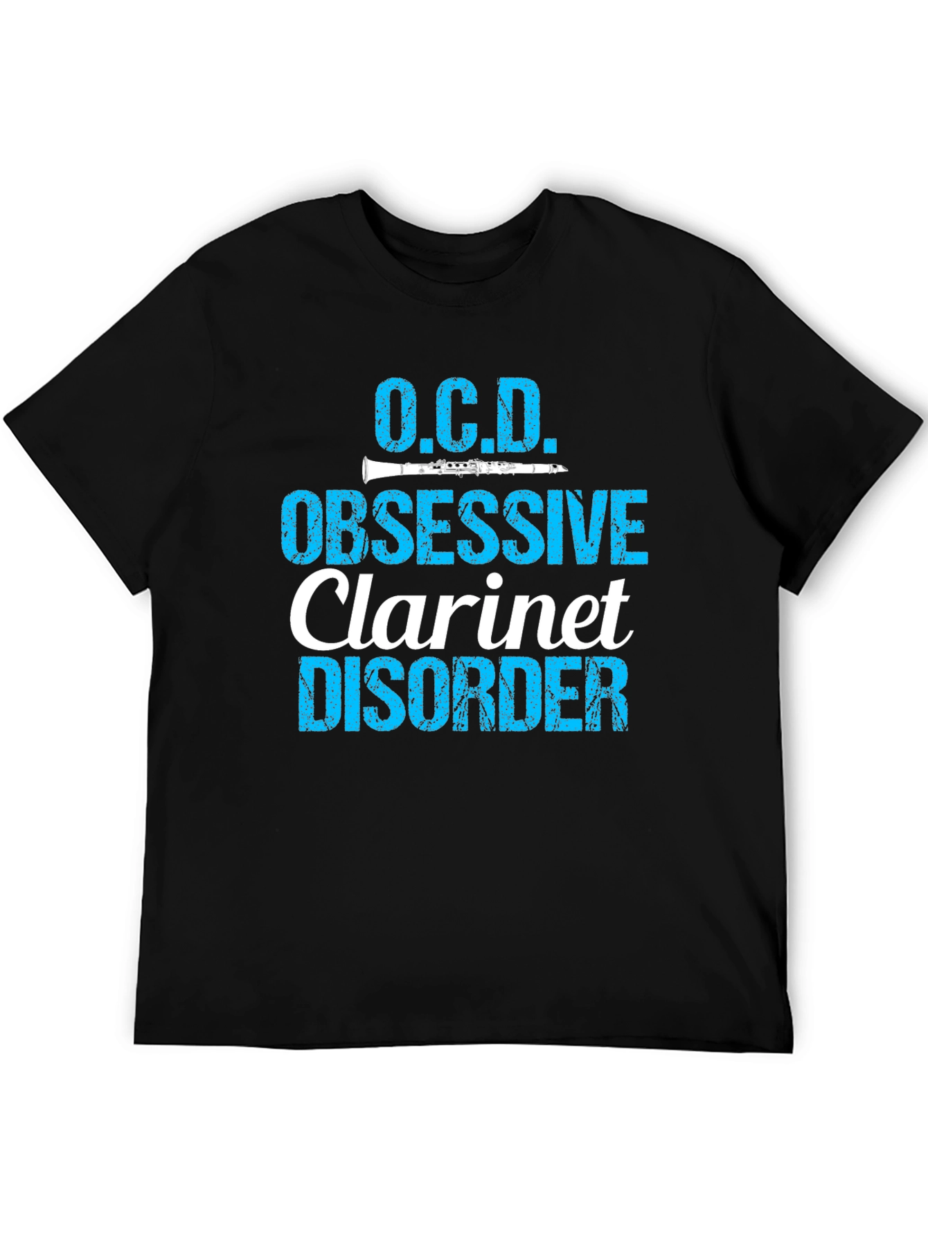 O.C.D. Obsessive Clarinet Disorder Black T-Shirt