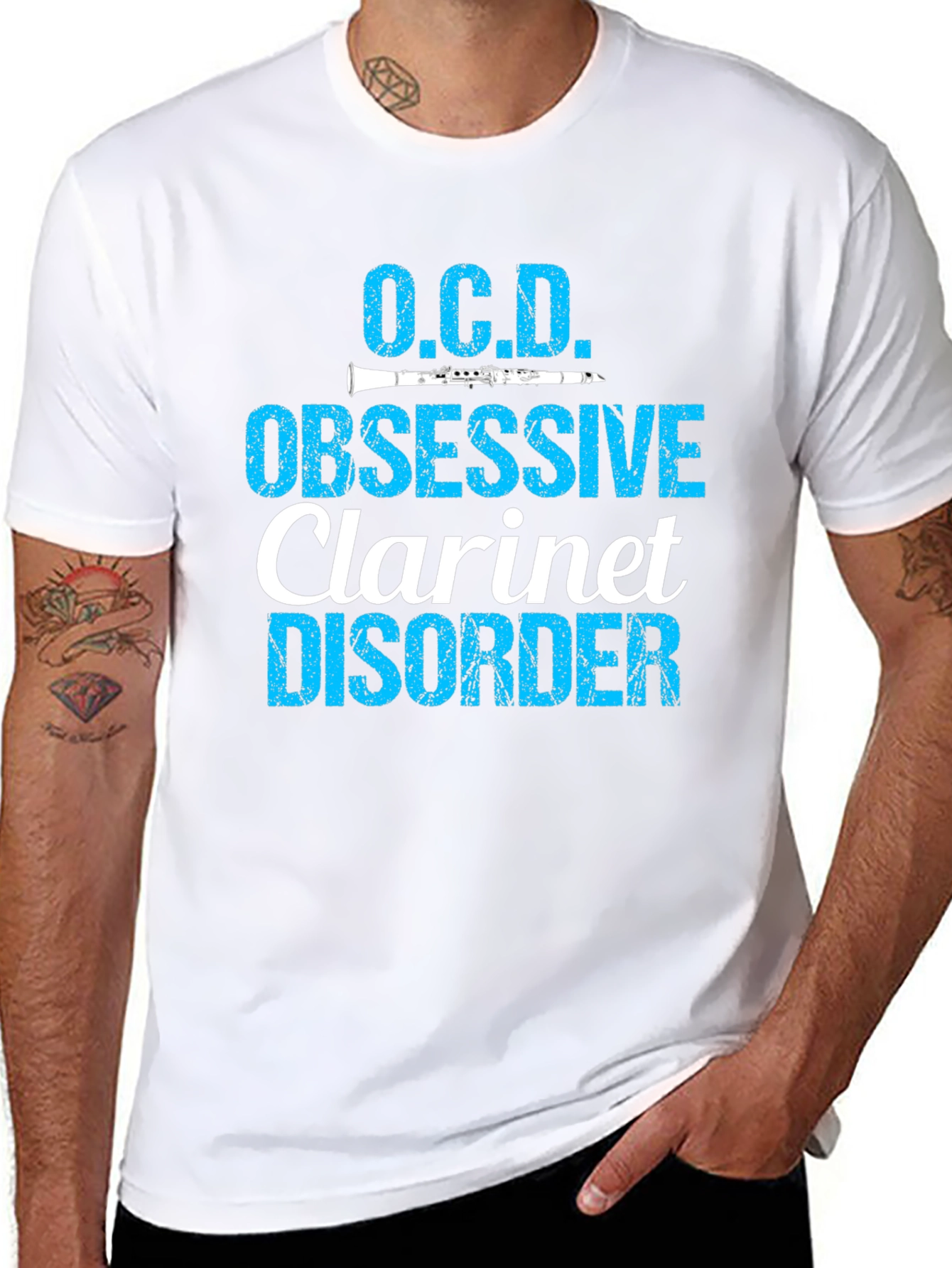 O.C.D. Obsessive Clarinet Disorder Black T-Shirt