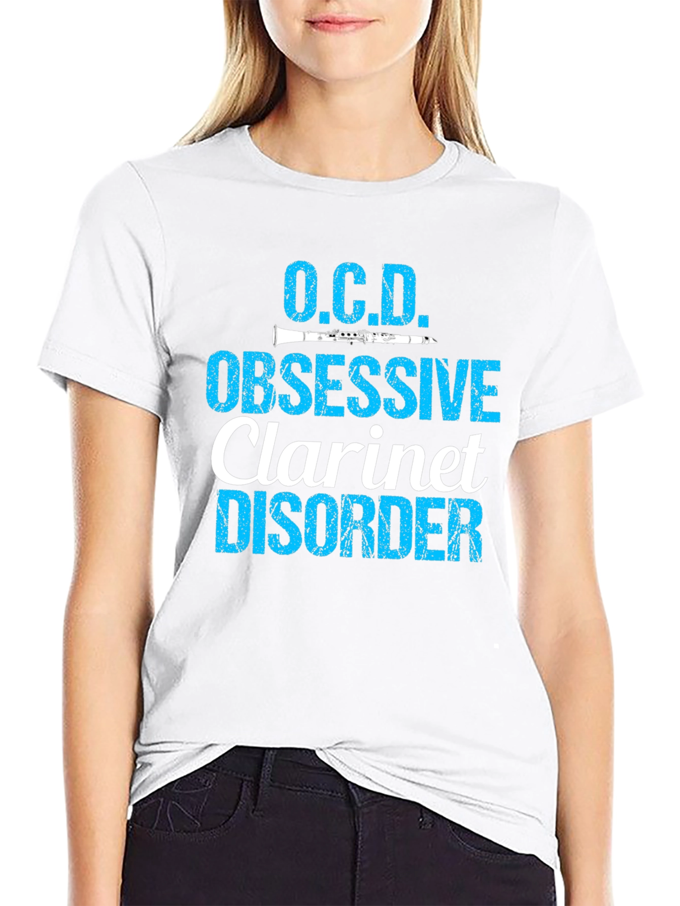 O.C.D. Obsessive Clarinet Disorder Black T-Shirt