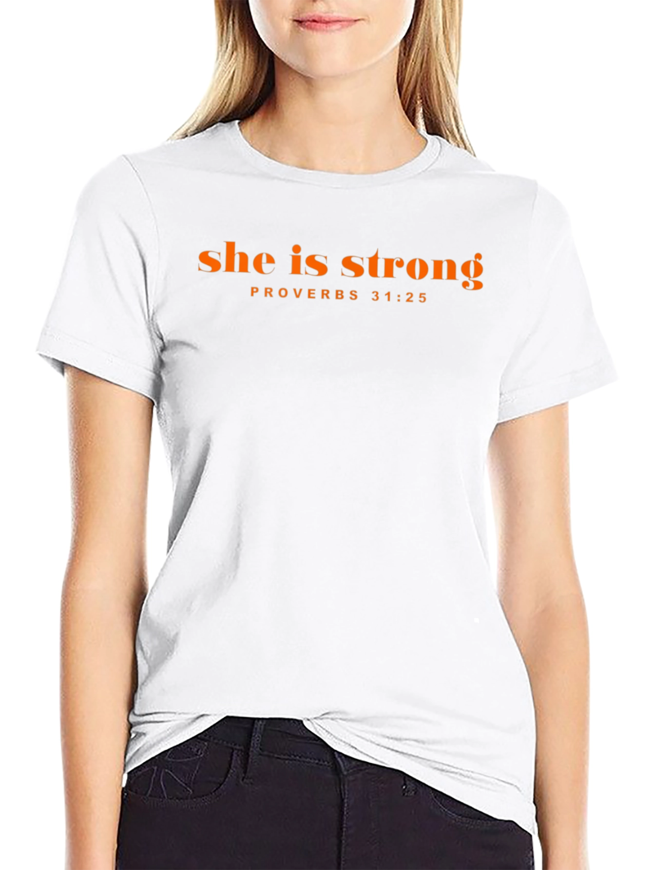 She is Strong Proverbs T-Shirt