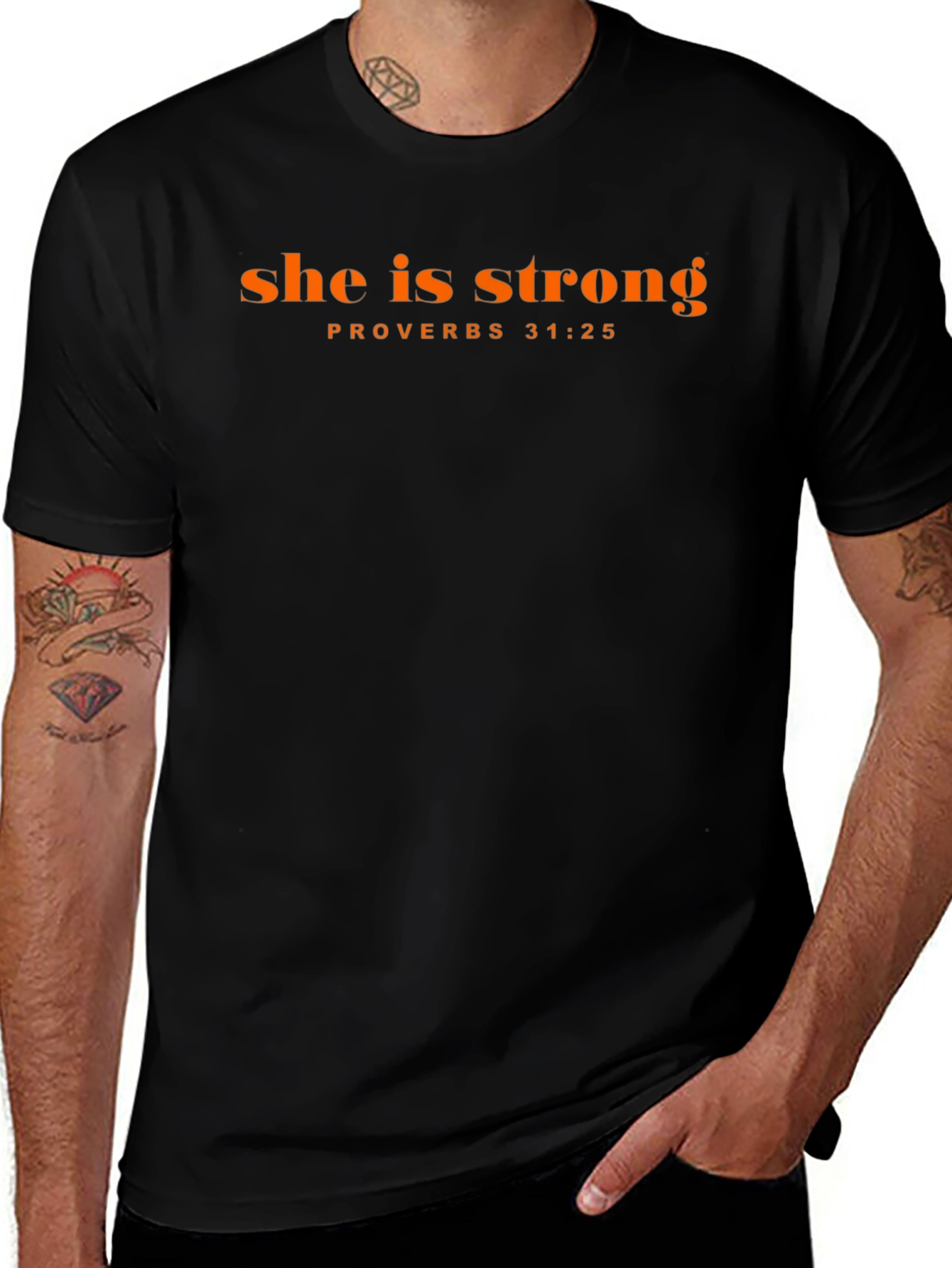 She is Strong Proverbs T-Shirt