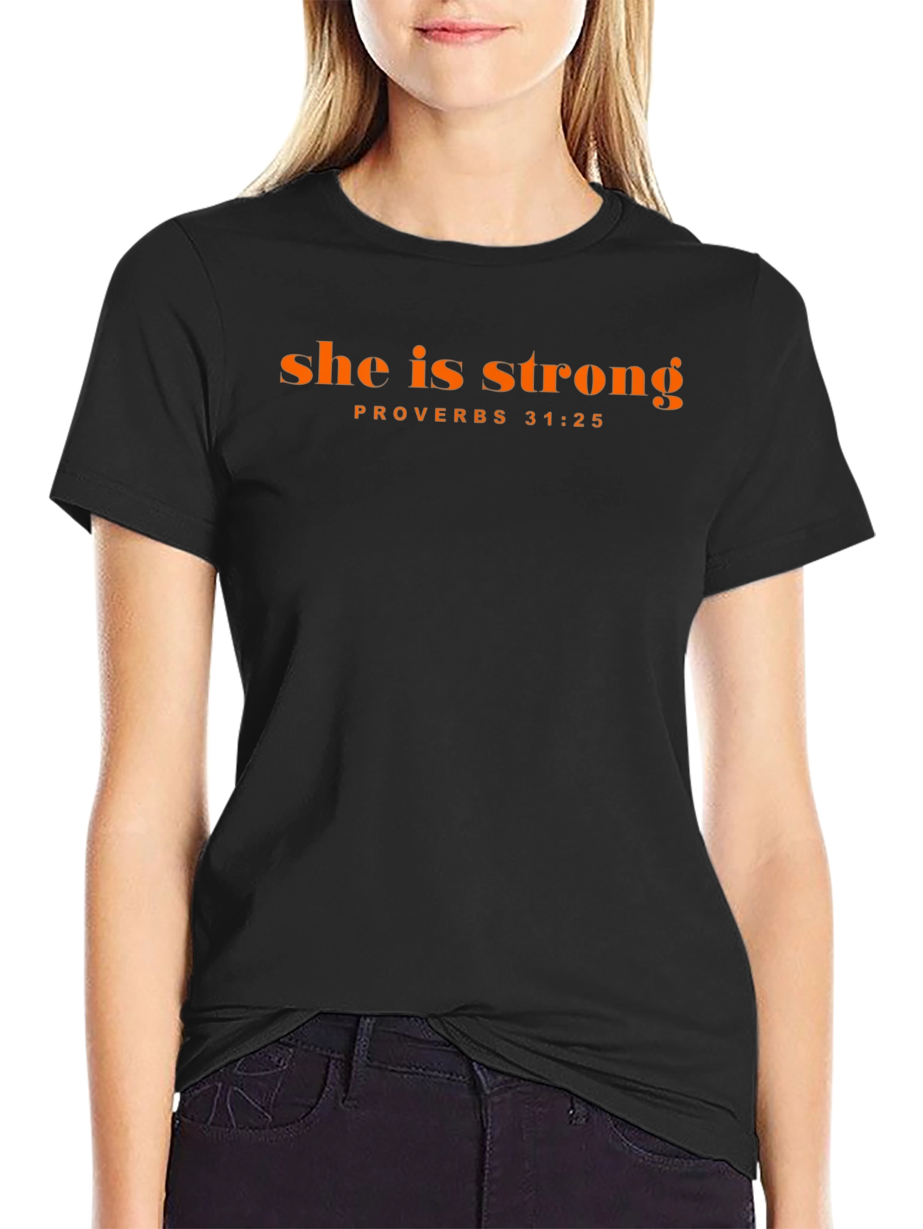 She is Strong Proverbs T-Shirt