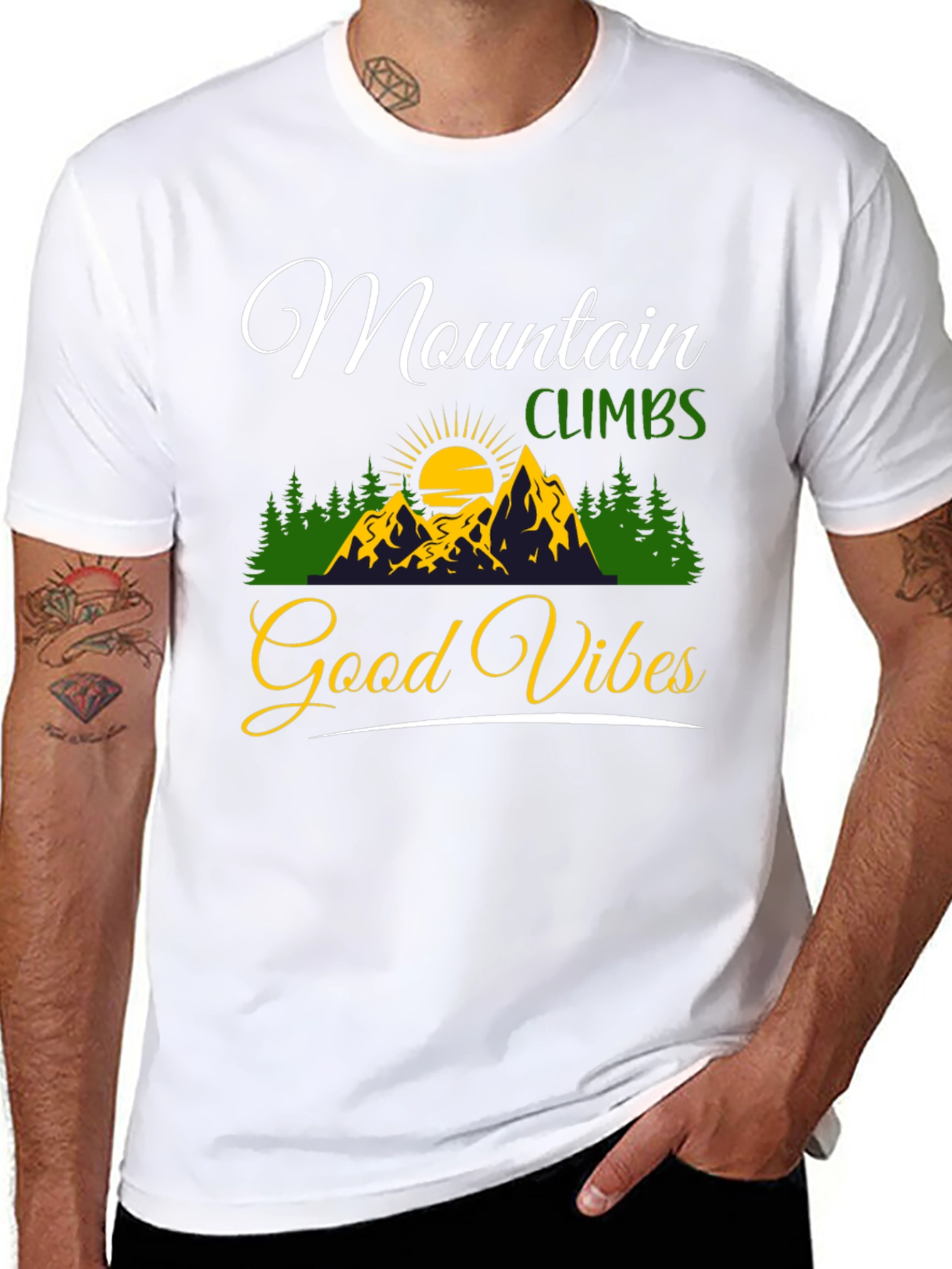 Mountain Climbs Good Vibes Graphic Tee