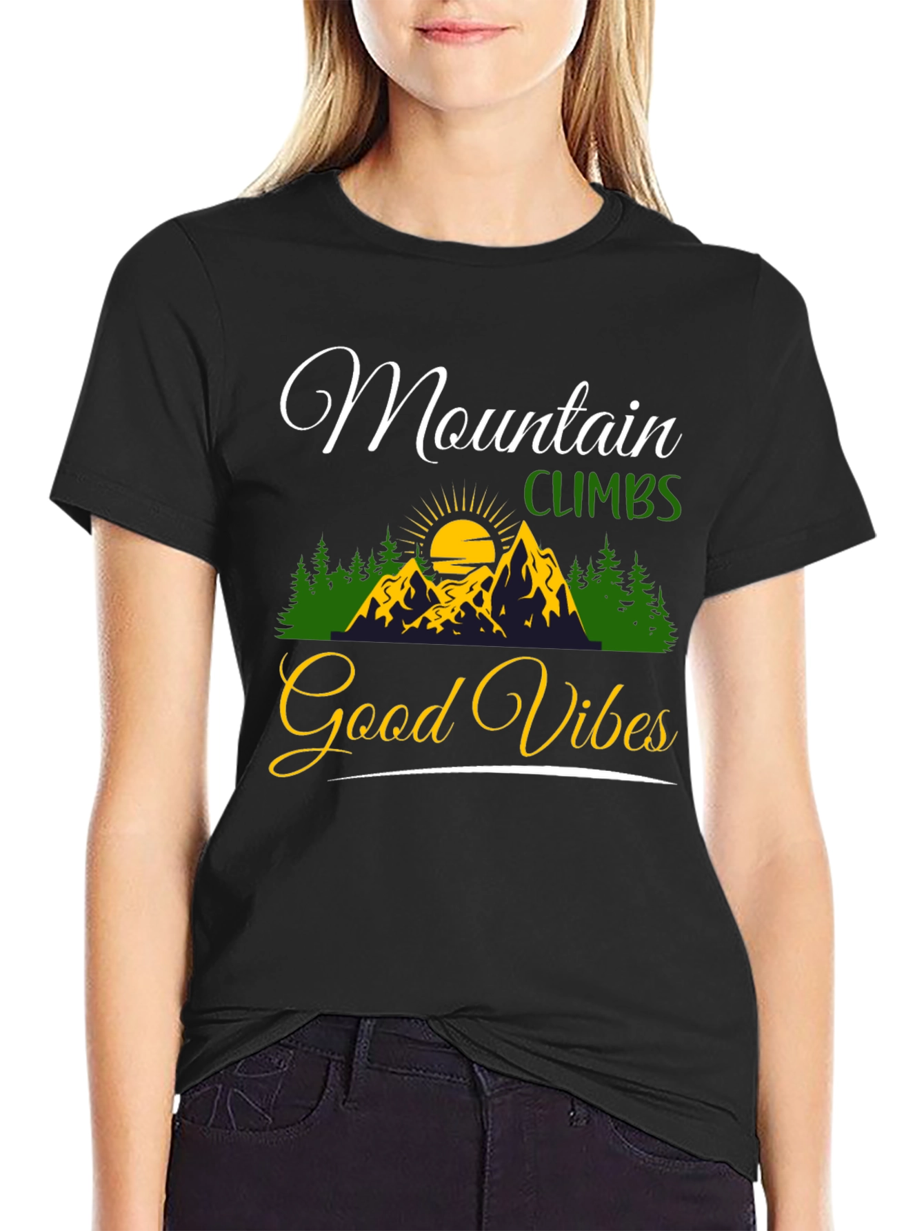 Mountain Climbs Good Vibes Graphic Tee