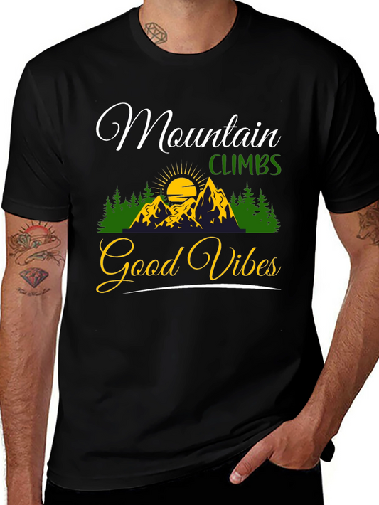 Mountain Climbs Good Vibes Graphic Tee