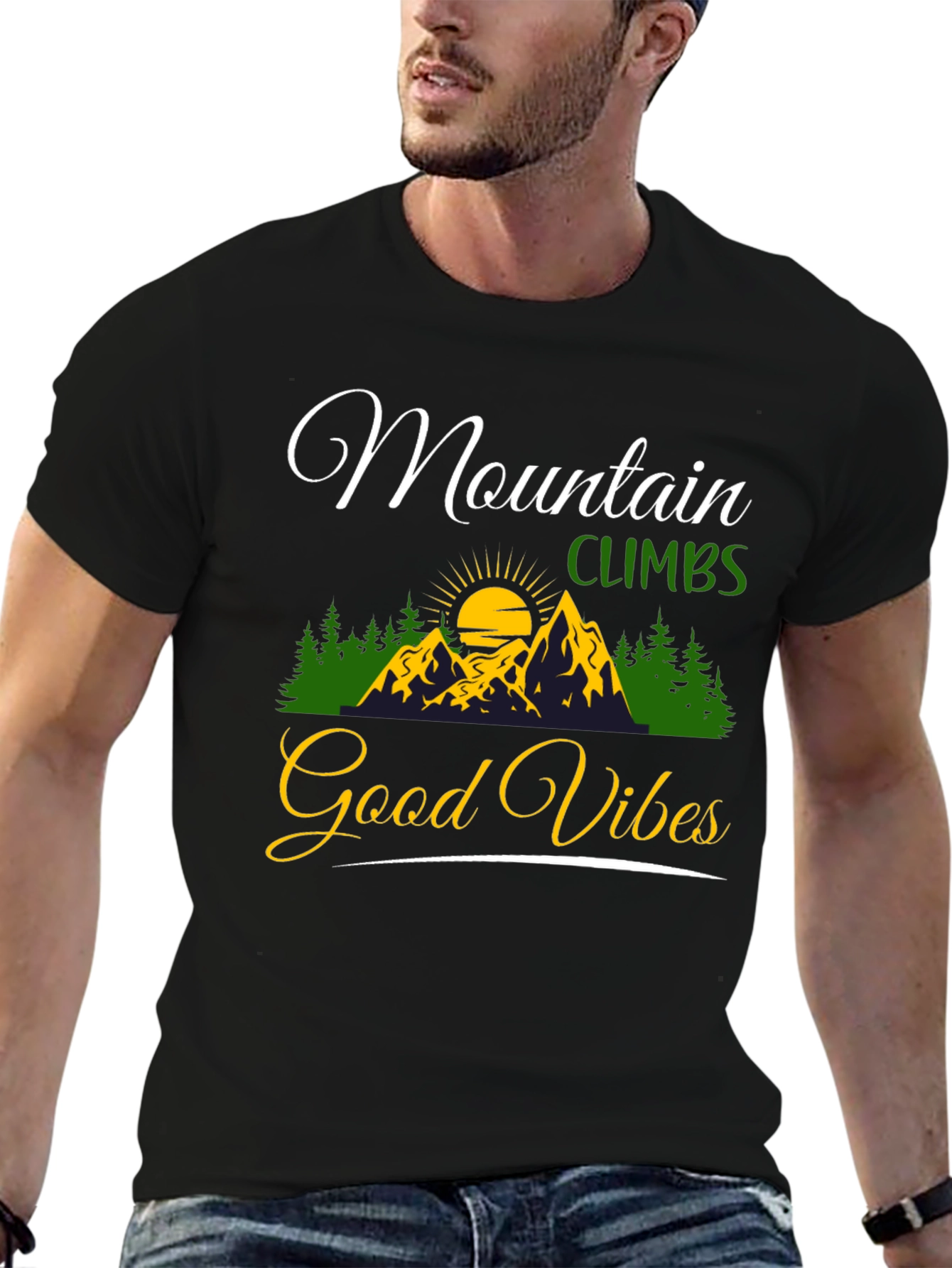 Mountain Climbs Good Vibes Graphic Tee