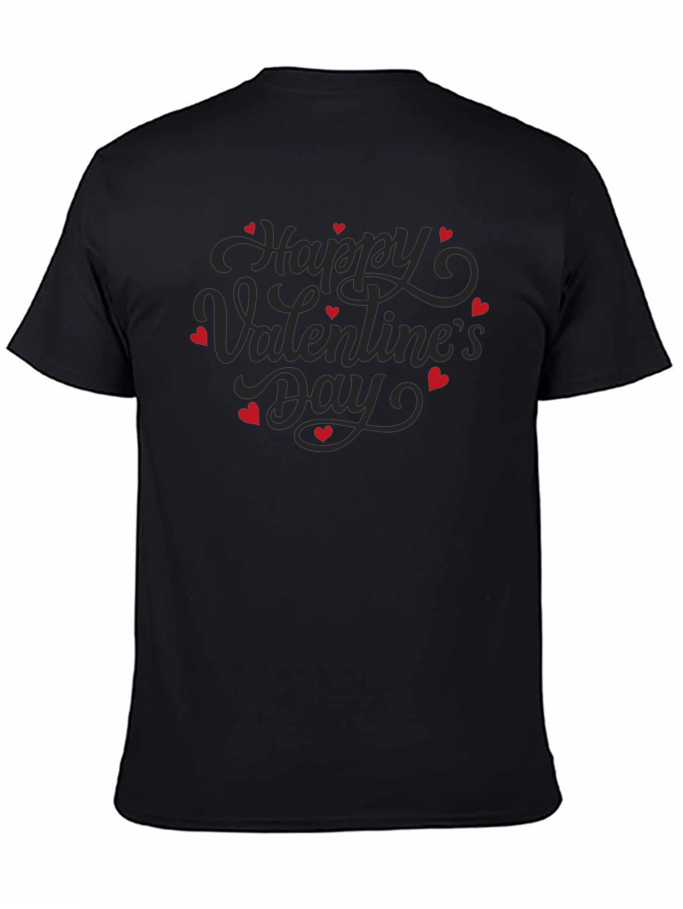 Happy Valentines Day Black T-Shirt