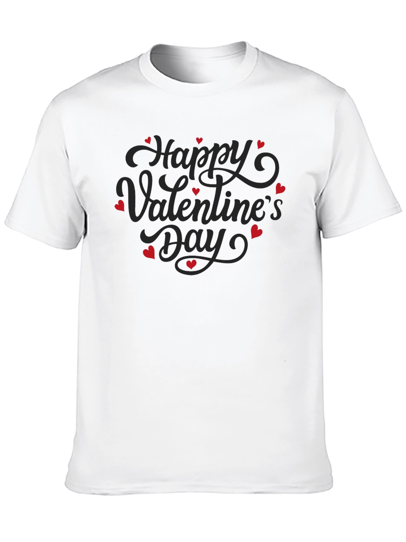 Happy Valentines Day Black T-Shirt