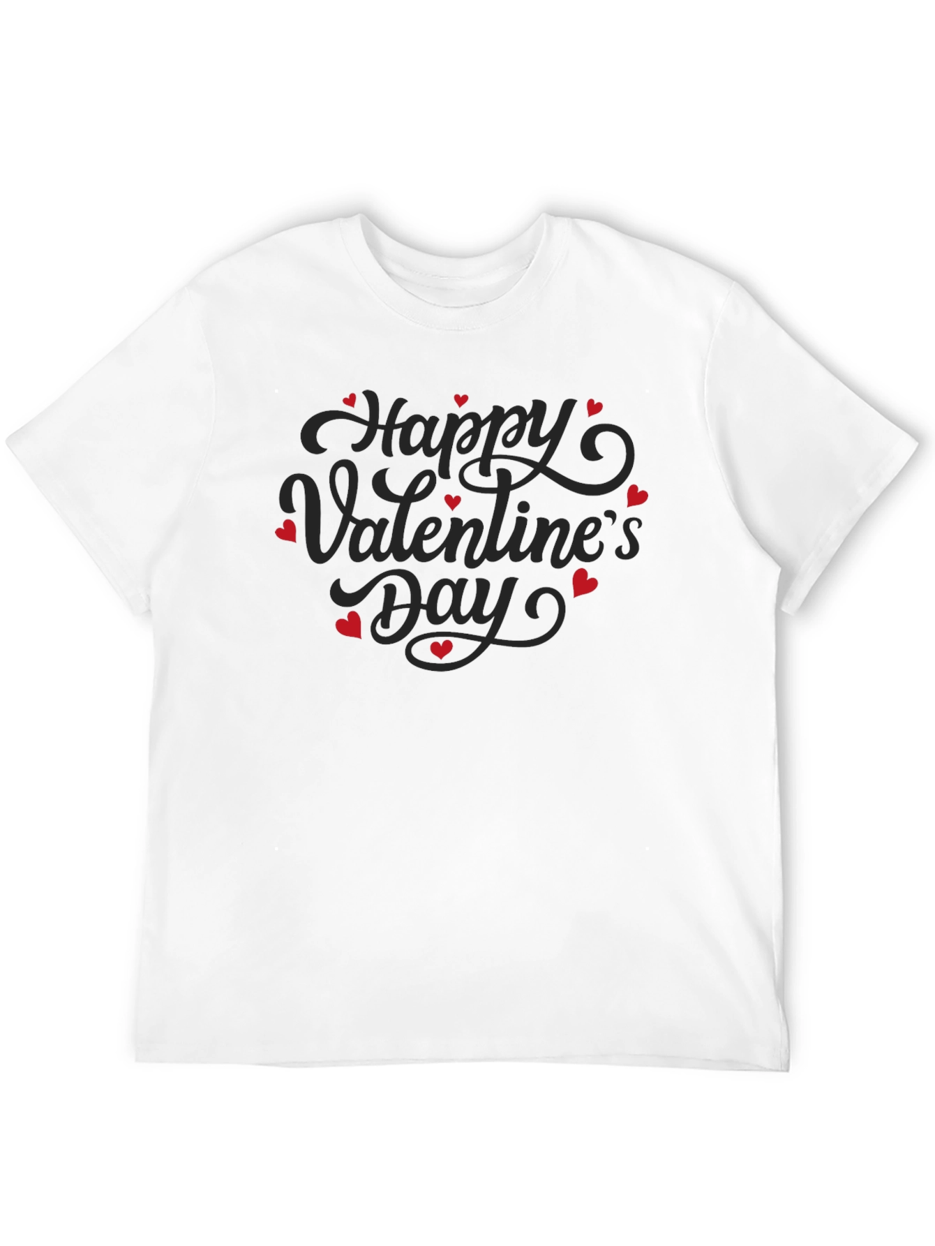 Happy Valentines Day Black T-Shirt