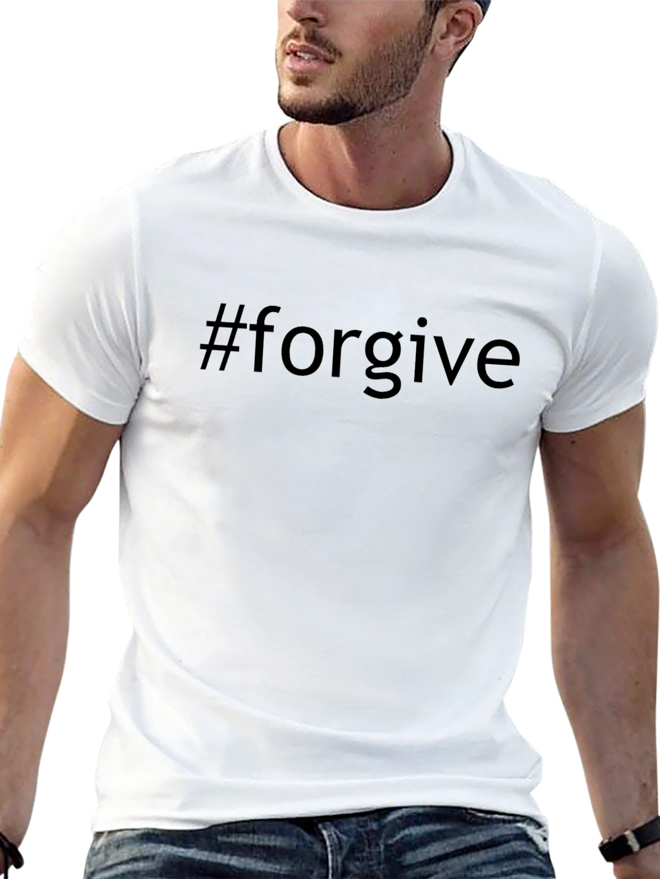 #forgive Black T-Shirt - Trendy Casual Wear
