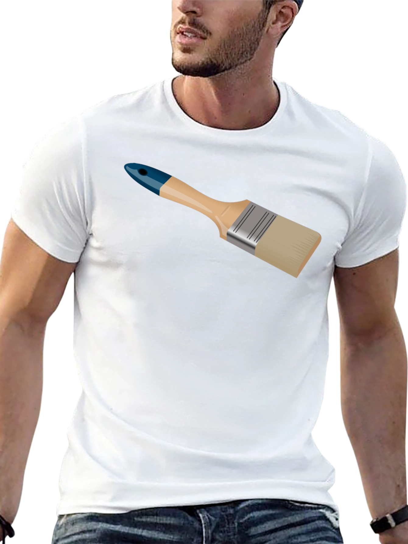 Paintbrush Graphic T-Shirt - Artistic & Casual