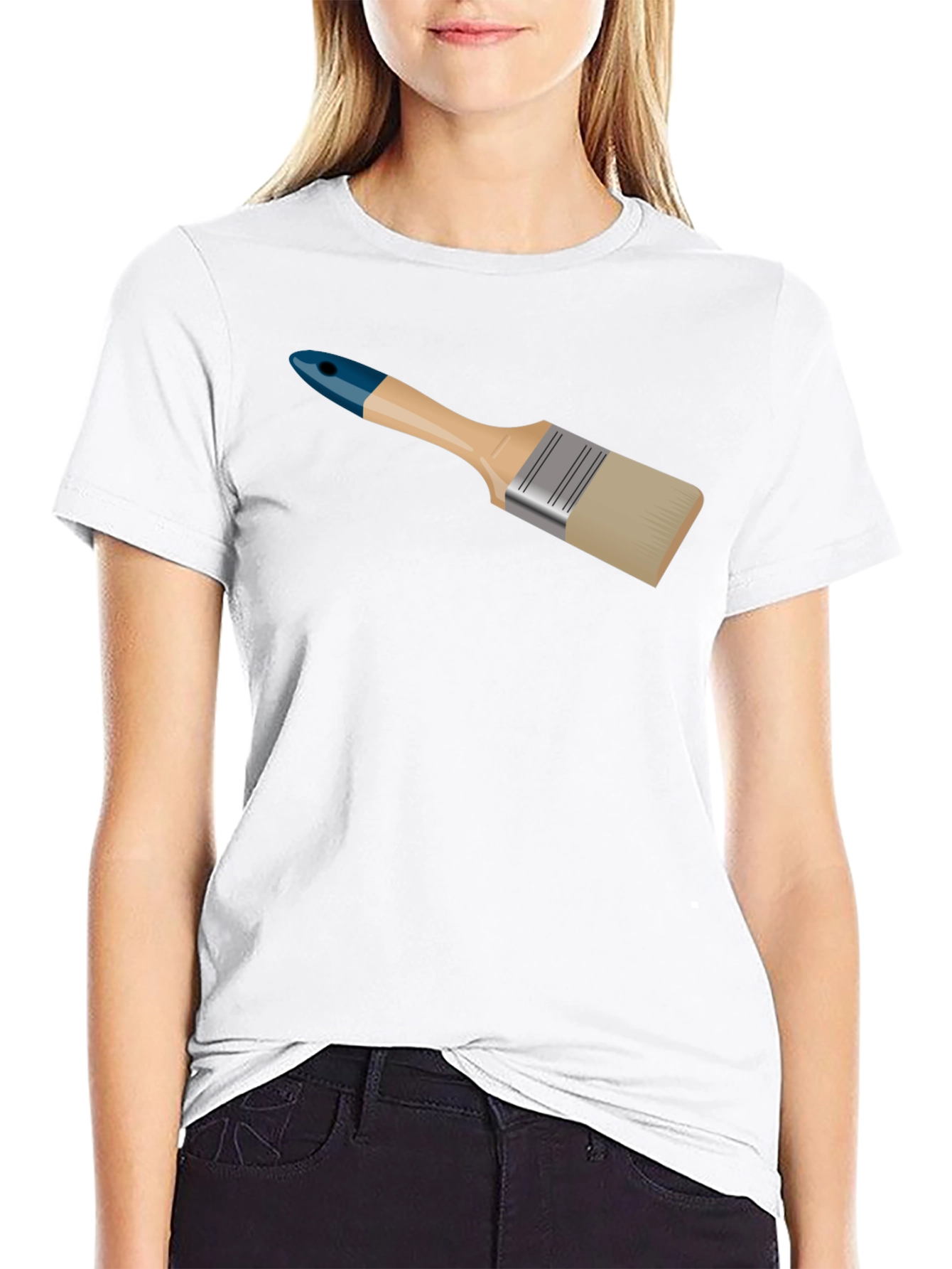 Paintbrush Graphic T-Shirt - Artistic & Casual
