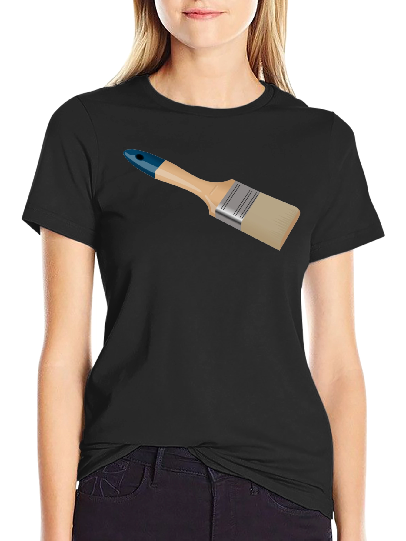 Paintbrush Graphic T-Shirt - Artistic & Casual