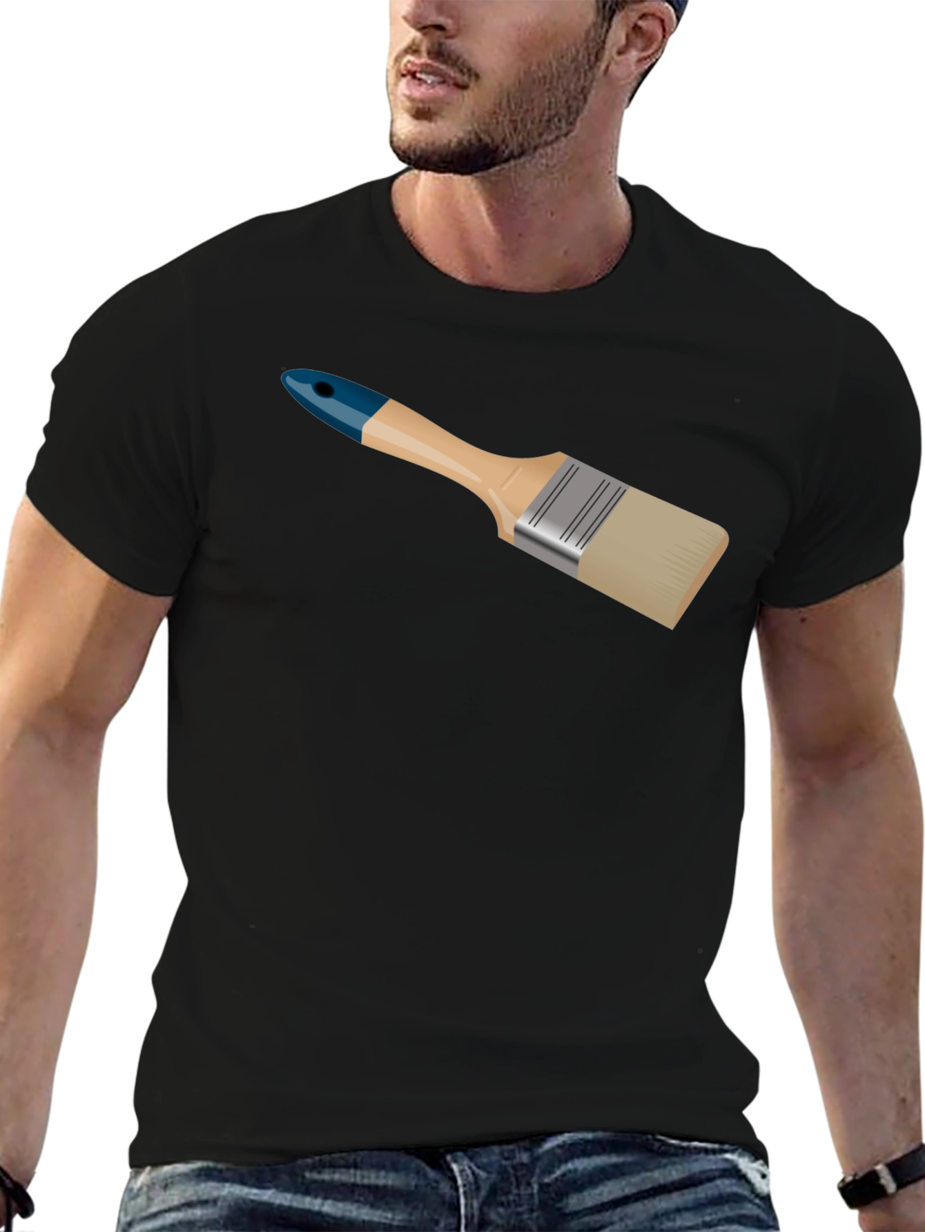 Paintbrush Graphic T-Shirt - Artistic & Casual