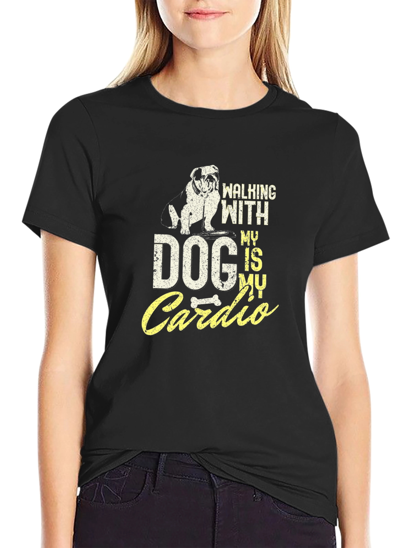 Dog Walking Cardio T-Shirt Pet Lover Tee