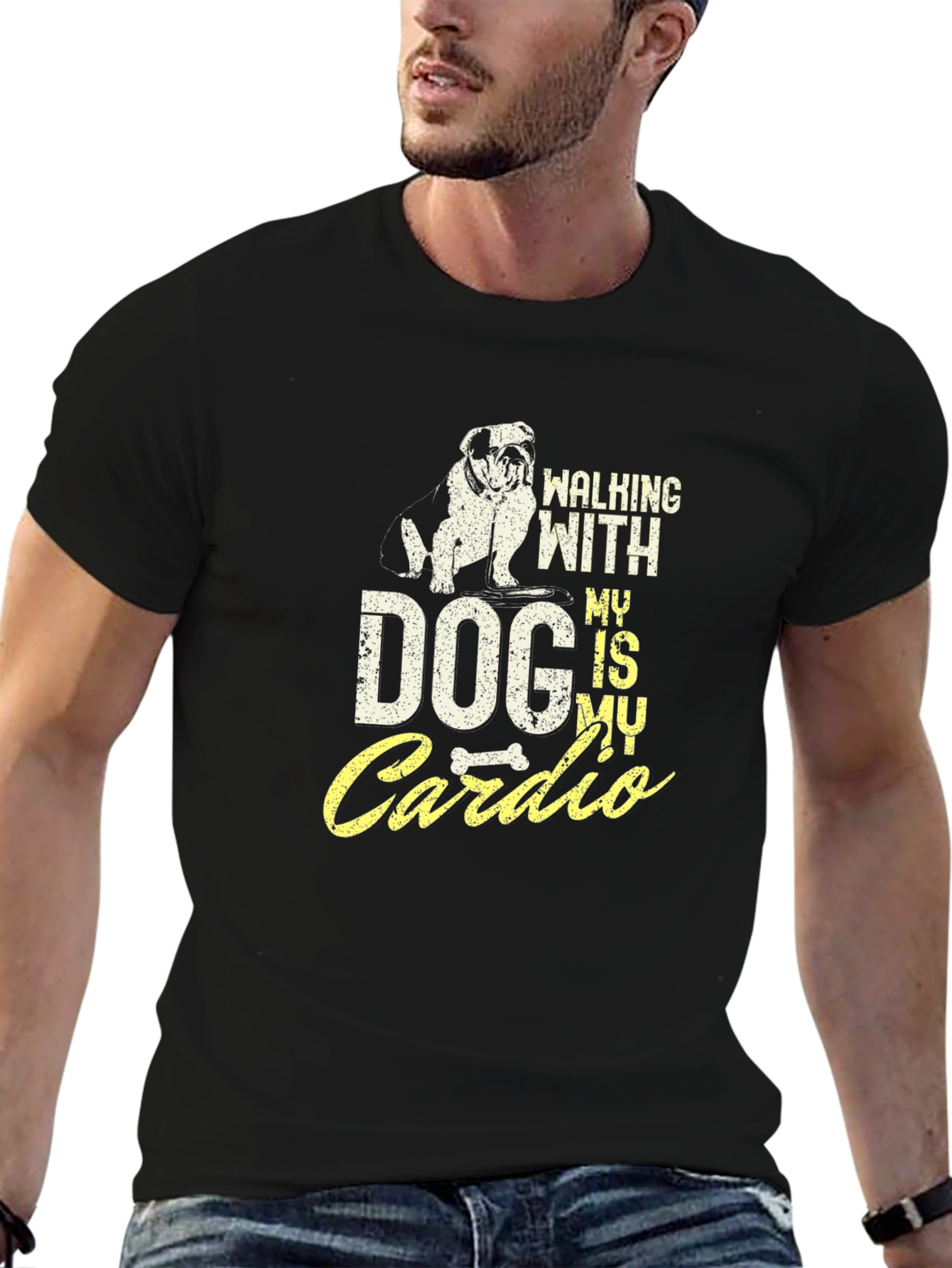 Dog Walking Cardio T-Shirt Pet Lover Tee