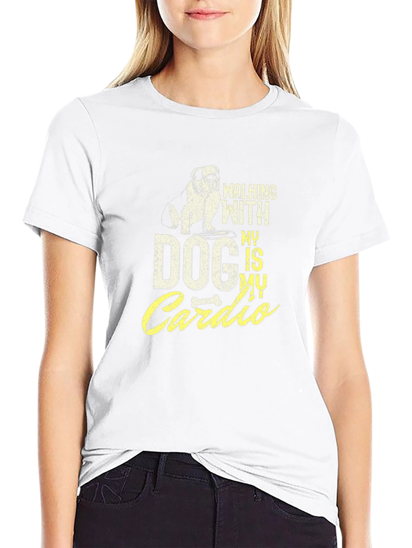 Dog Walking Cardio T-Shirt Pet Lover Tee