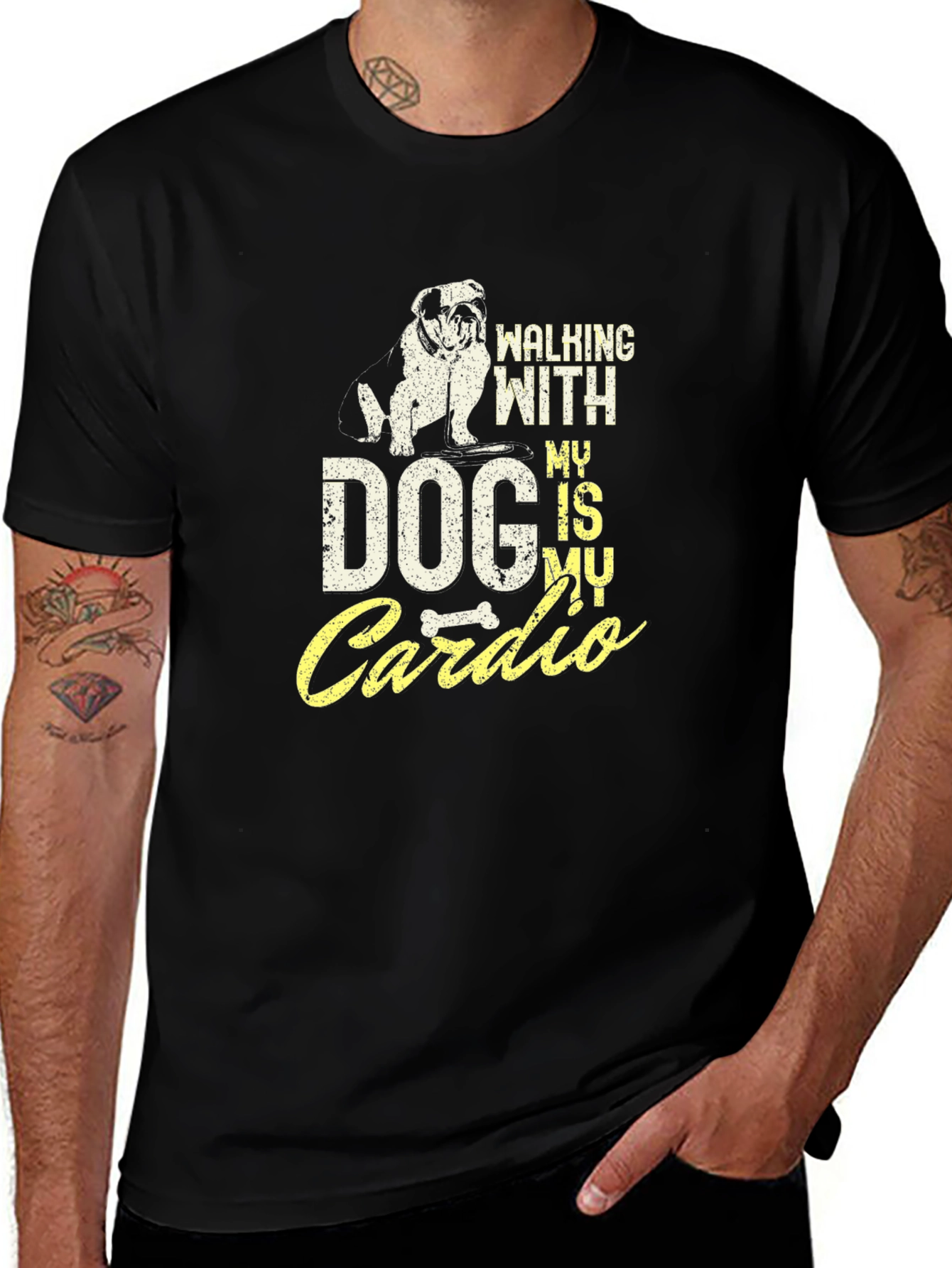 Dog Walking Cardio T-Shirt Pet Lover Tee