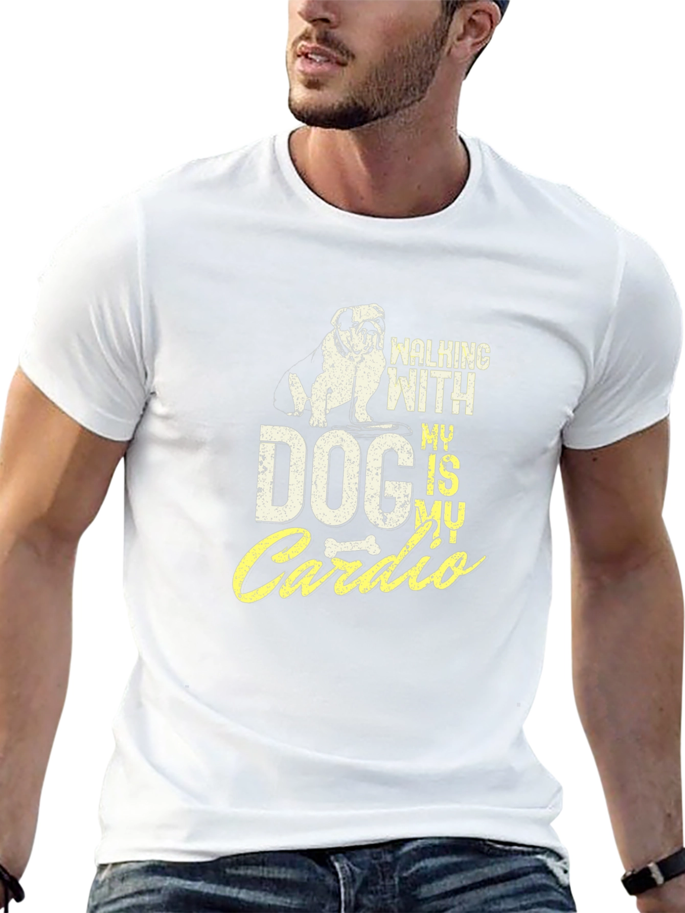 Dog Walking Cardio T-Shirt Pet Lover Tee